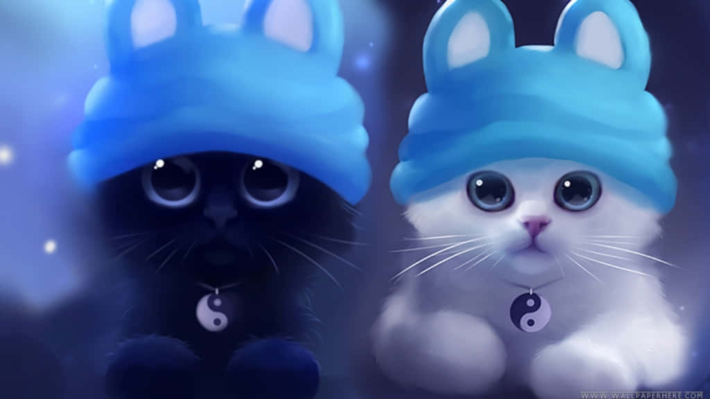 Söpö animekissa pupuhatussa Taustakuvat