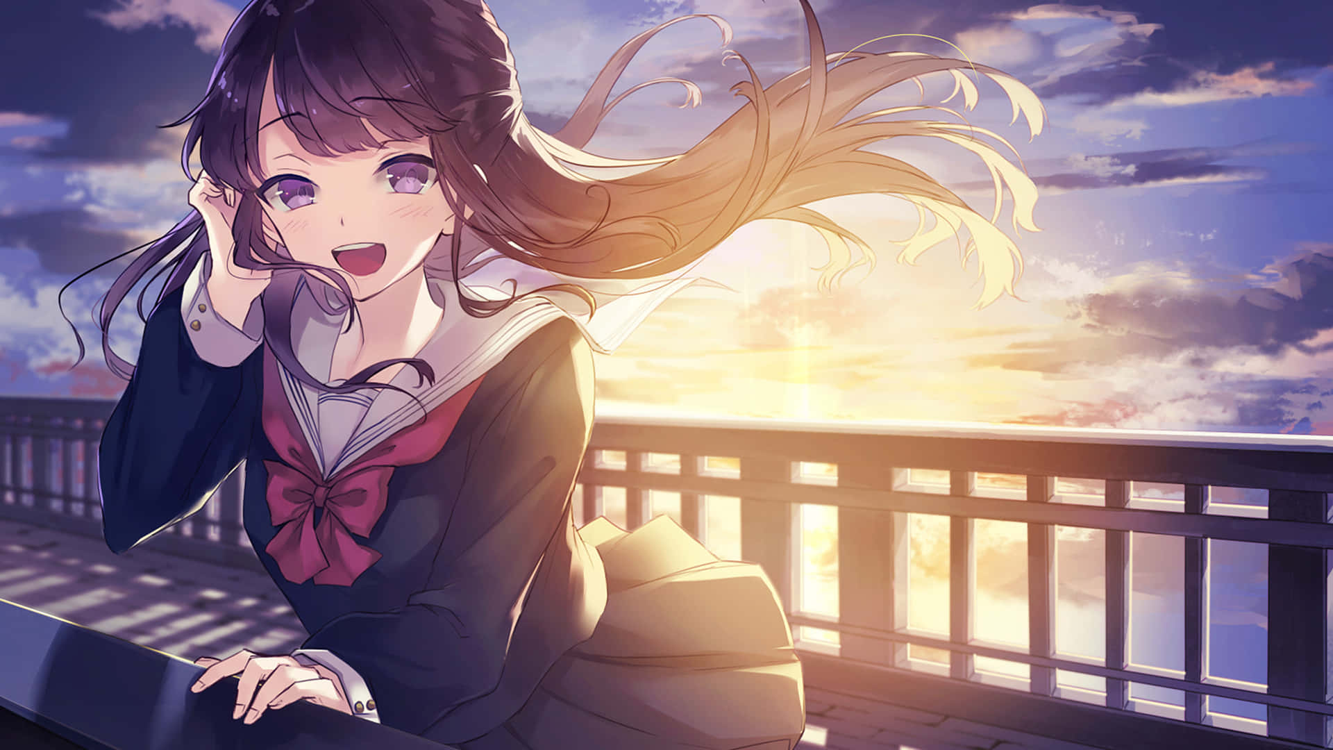 Söpö animekoulutyttö Nightcore Apollo Taustakuvat