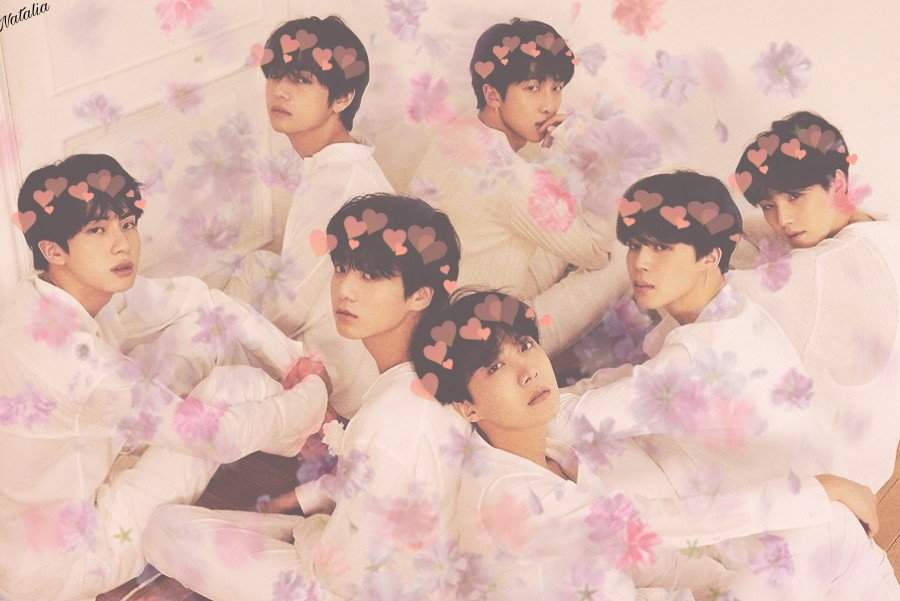 Söpö BTS-ryhmä unelmoiden sydämillä kuvaussessiossa Taustakuvat