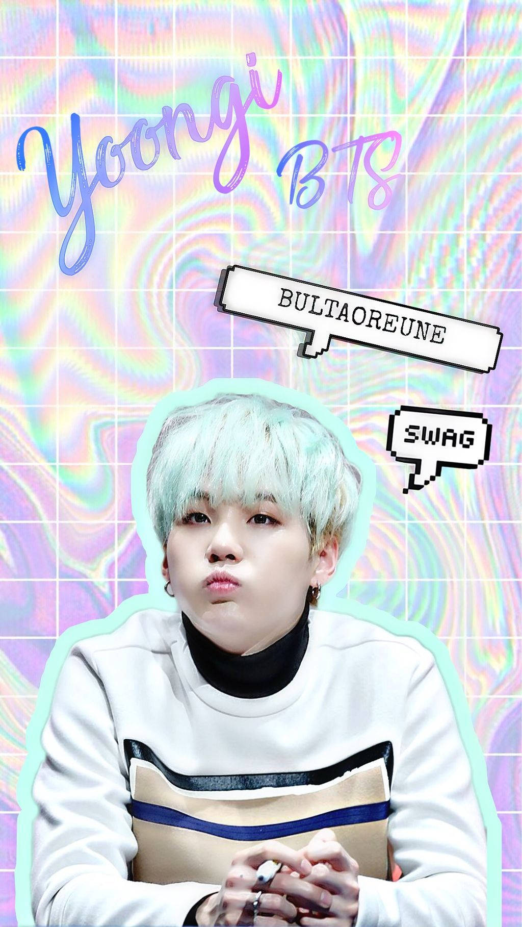 Söpö BTS Suga puhekuplilla Taustakuvat