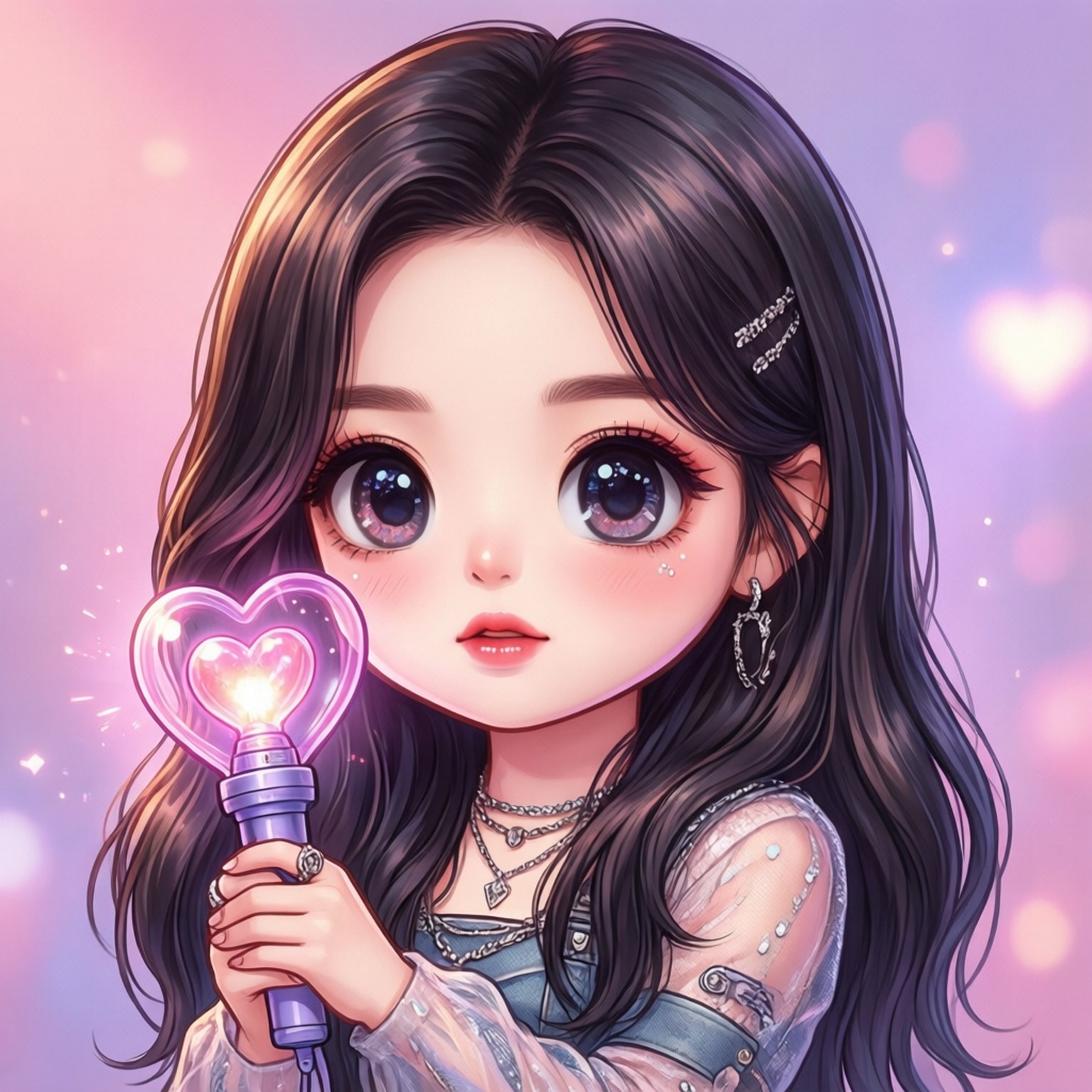 Söpö chibi Kpop-idoli Taustakuvat