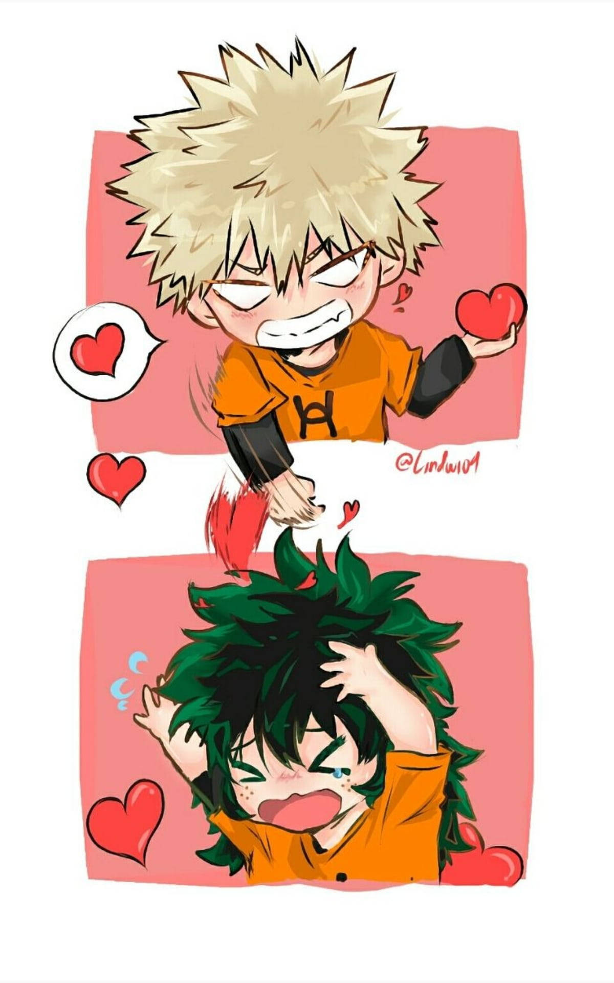 Söpö Deku ja Bakugou -sarjakuva Taustakuvat
