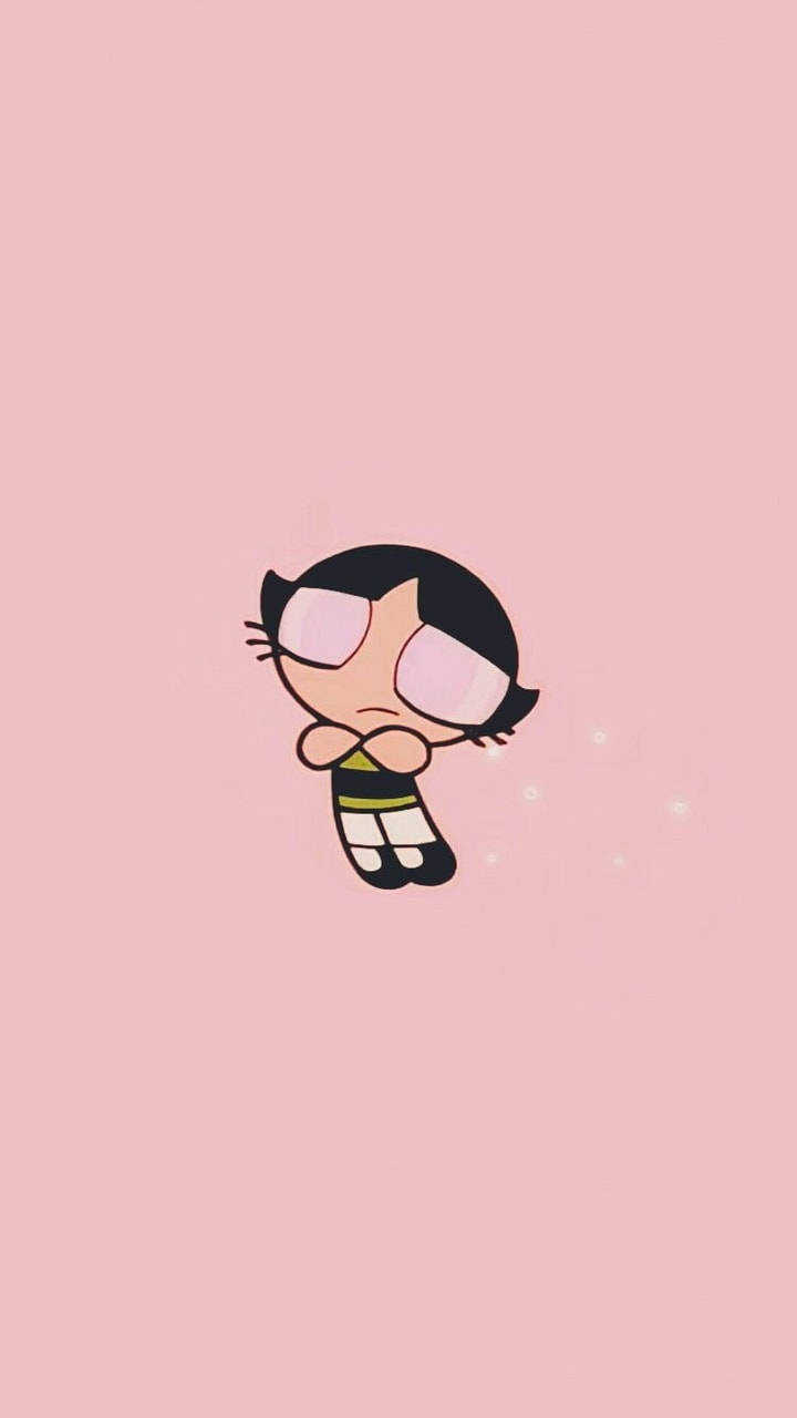 Söpö esteettinen sarjakuvakuva Powerpuff-tyttö Buttercup Taustakuvat