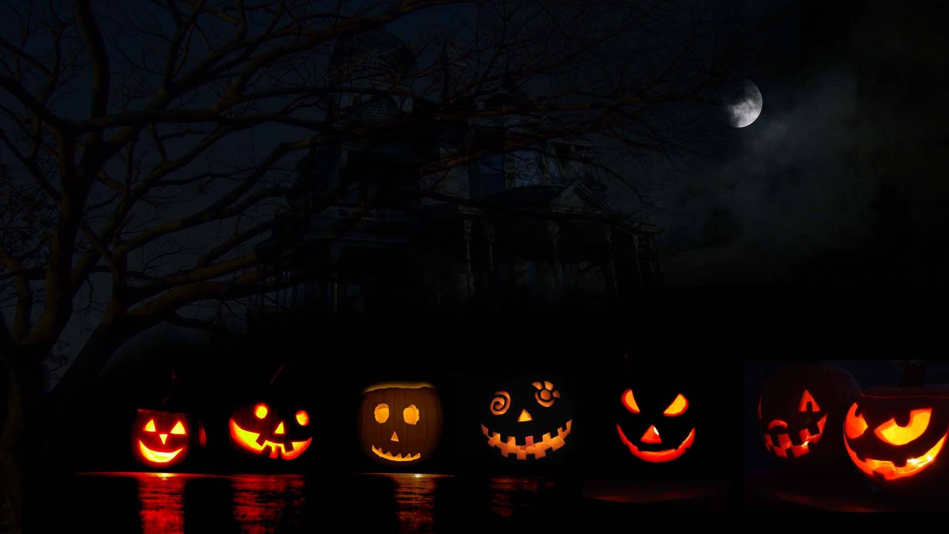 Söpö esteettinen Halloween-kurpitsalyhty Taustakuvat