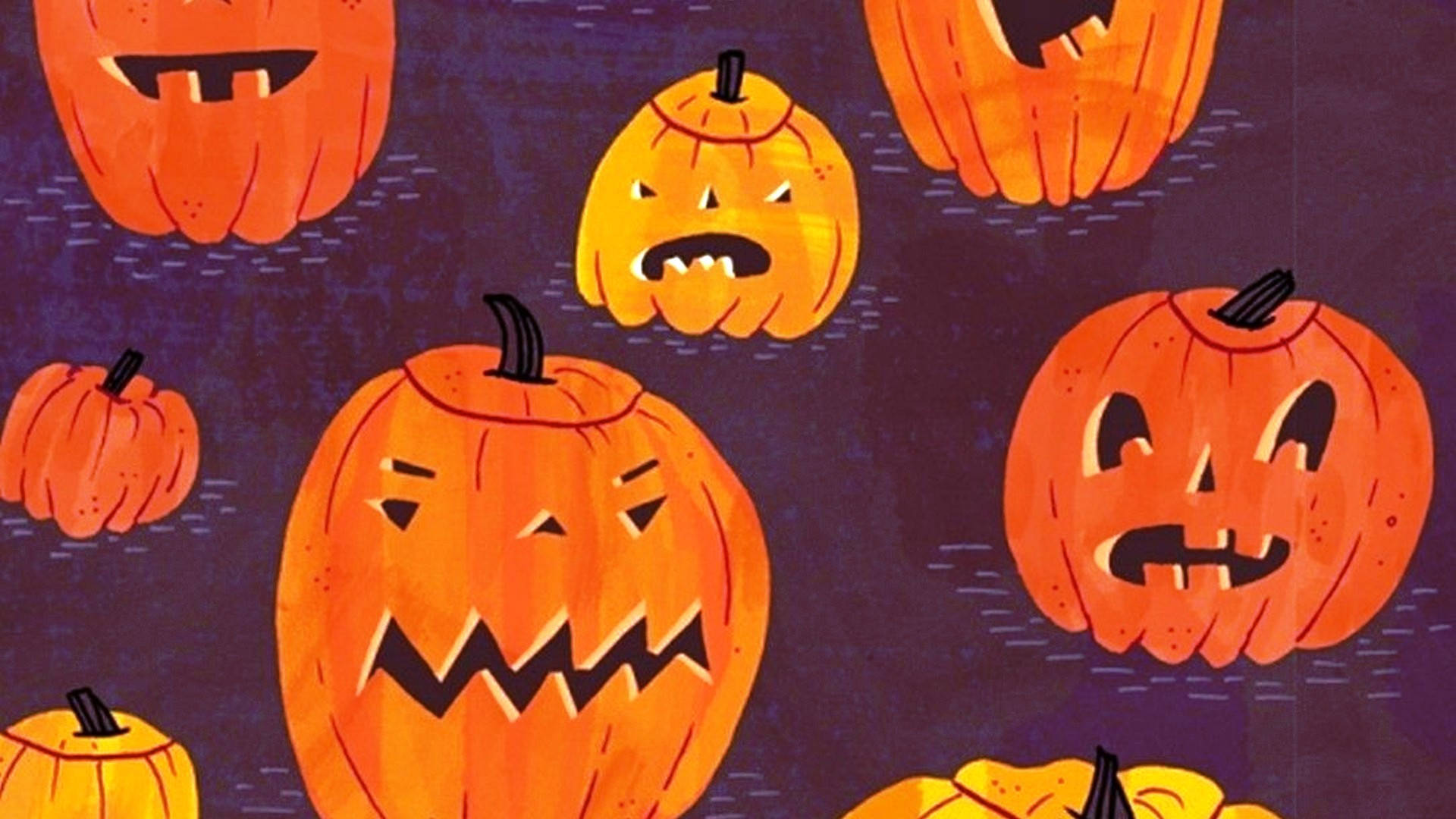 Söpö esteettinen Halloween-kauhukurpitsat Taustakuvat