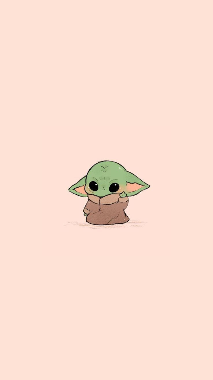 Söpö esteettinen sarjakuva Grogu The Mandalorian Taustakuvat