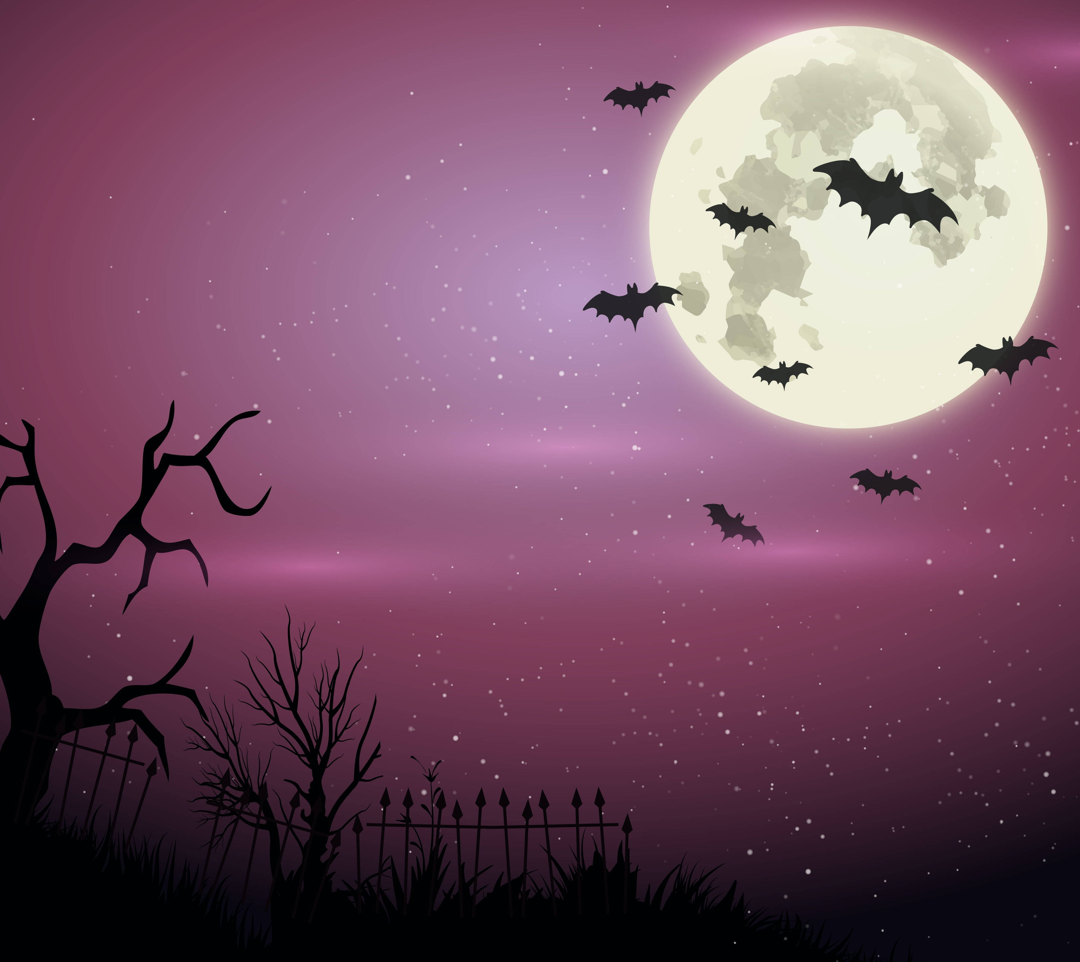 Söpö esteettinen violetti Halloween Taustakuvat