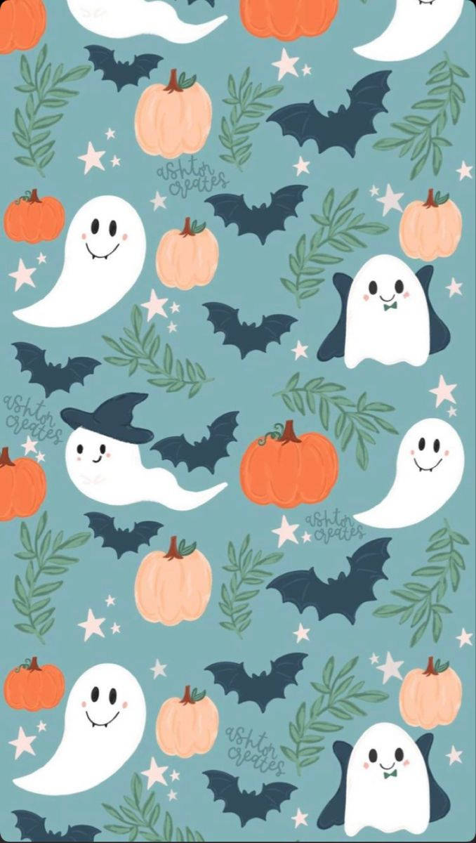 Söpö Halloween iPhone kammottavia symboleja Taustakuvat