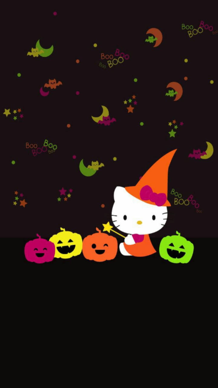 Söpö Halloween Musta Hello Kitty Taustakuvat