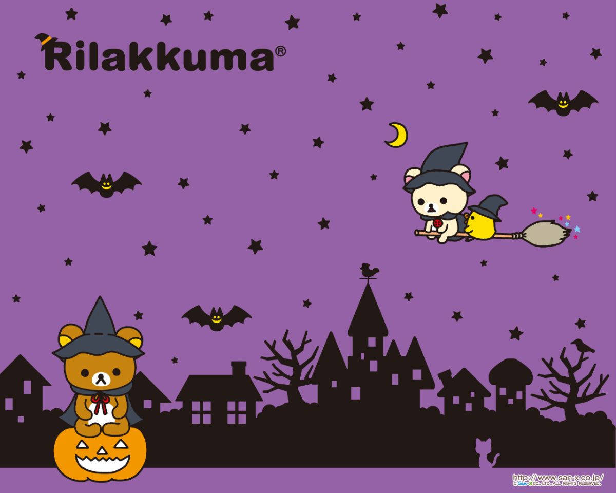 Söpö Halloween Rilakkuma Noita Taustakuvat