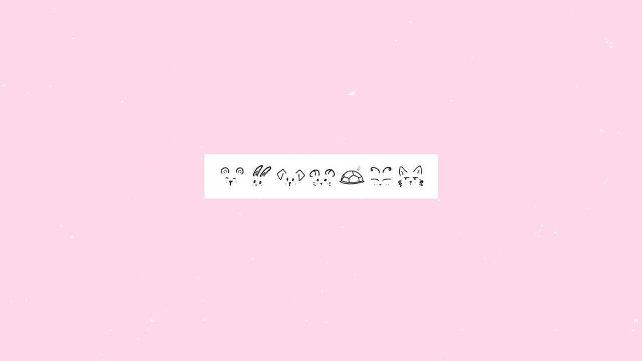 Söpö ja ihana vaaleanpunainen kawaii-taustakuva Taustakuvat