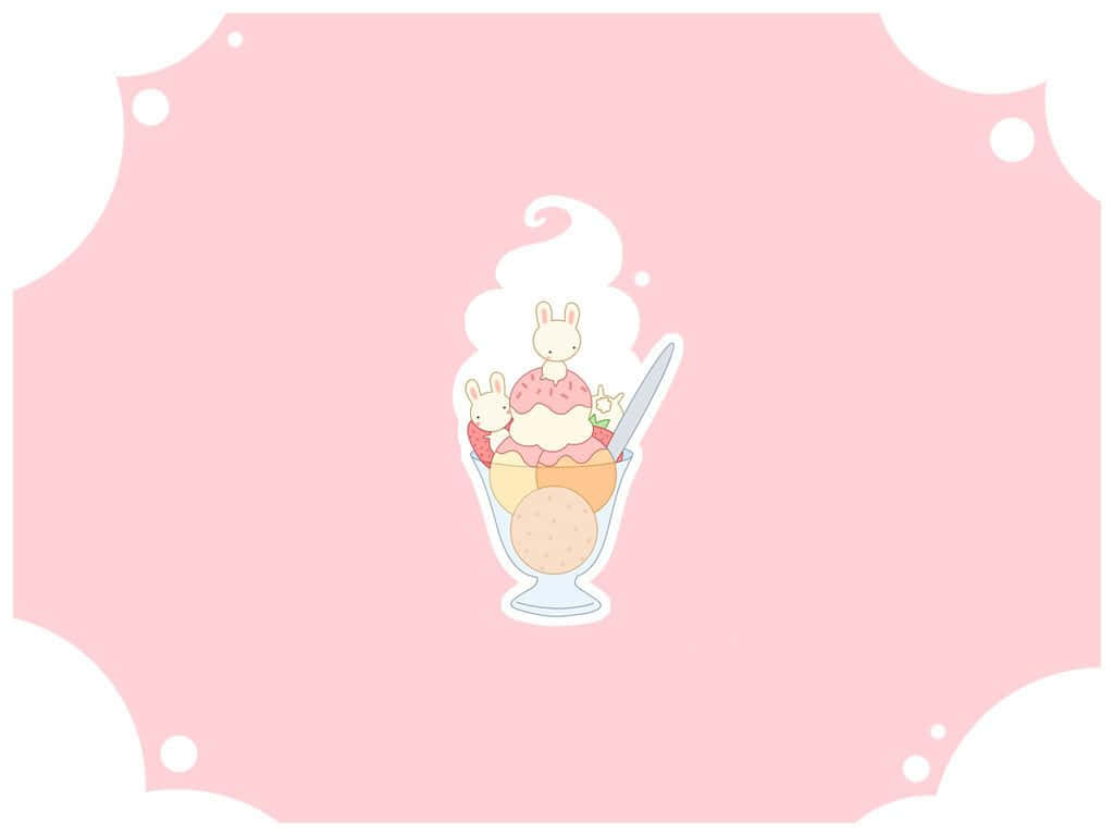 Söpö kawaii jäätelö iPad Taustakuvat