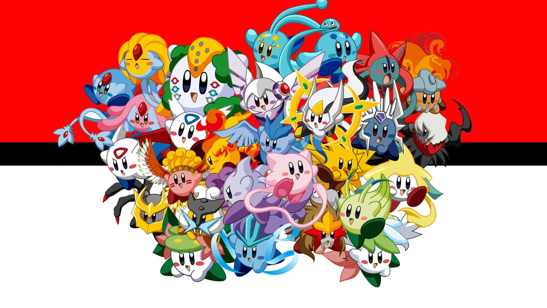 Söpö Kirby-versio Pokémon-taustakuva Taustakuvat