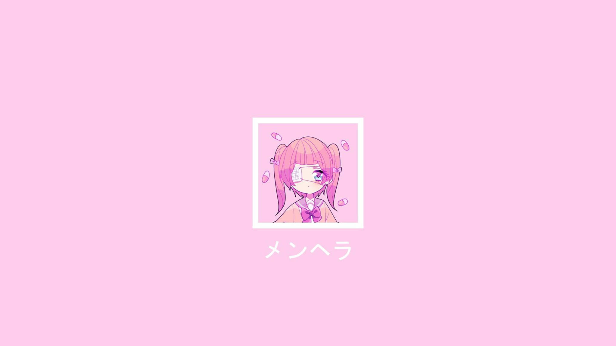 Söpö Menhera pinkki anime estetiikka Taustakuvat