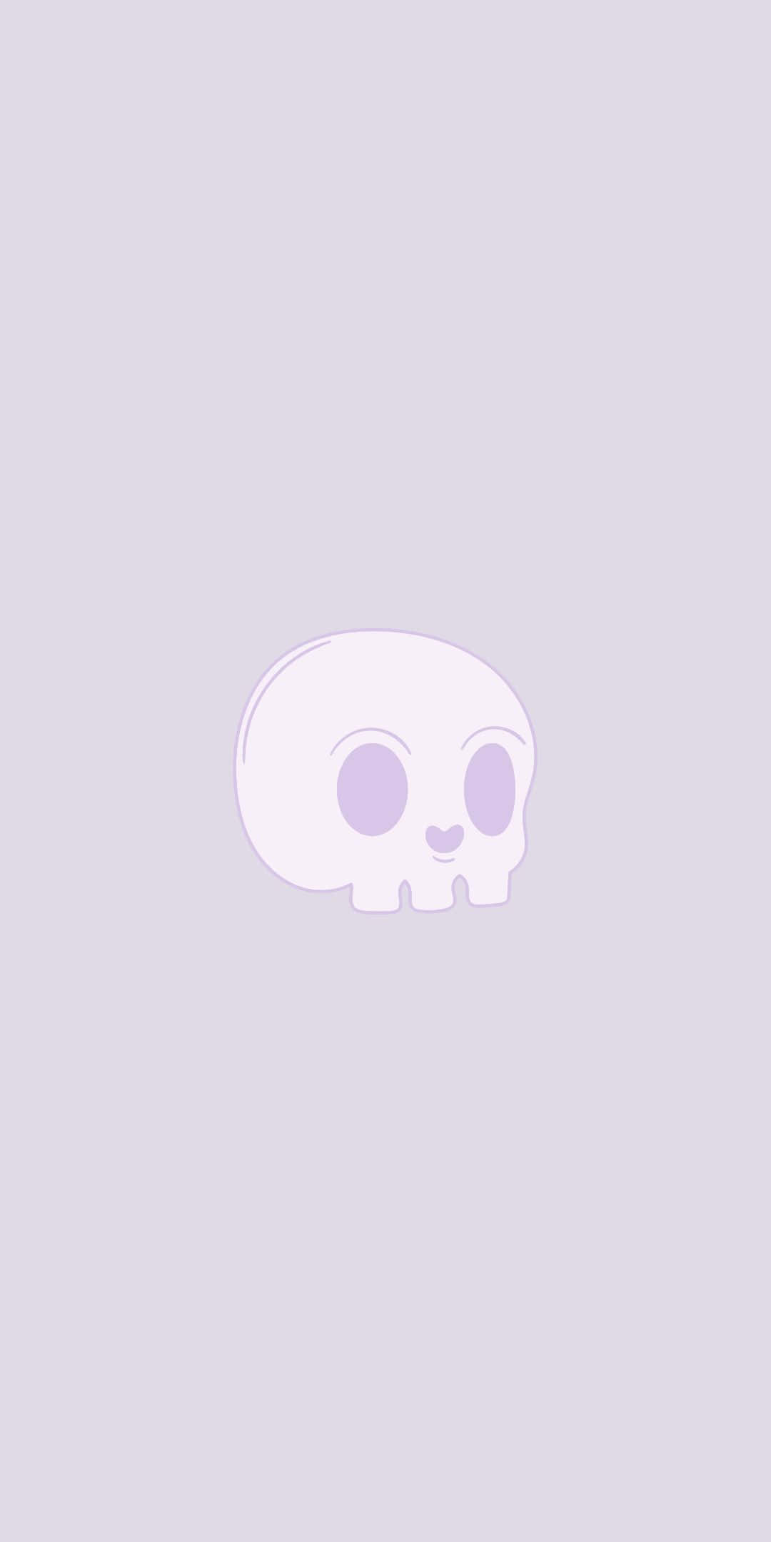 Söpö minimalistinen pääkallo Pixel 3 -taustakuva Taustakuvat