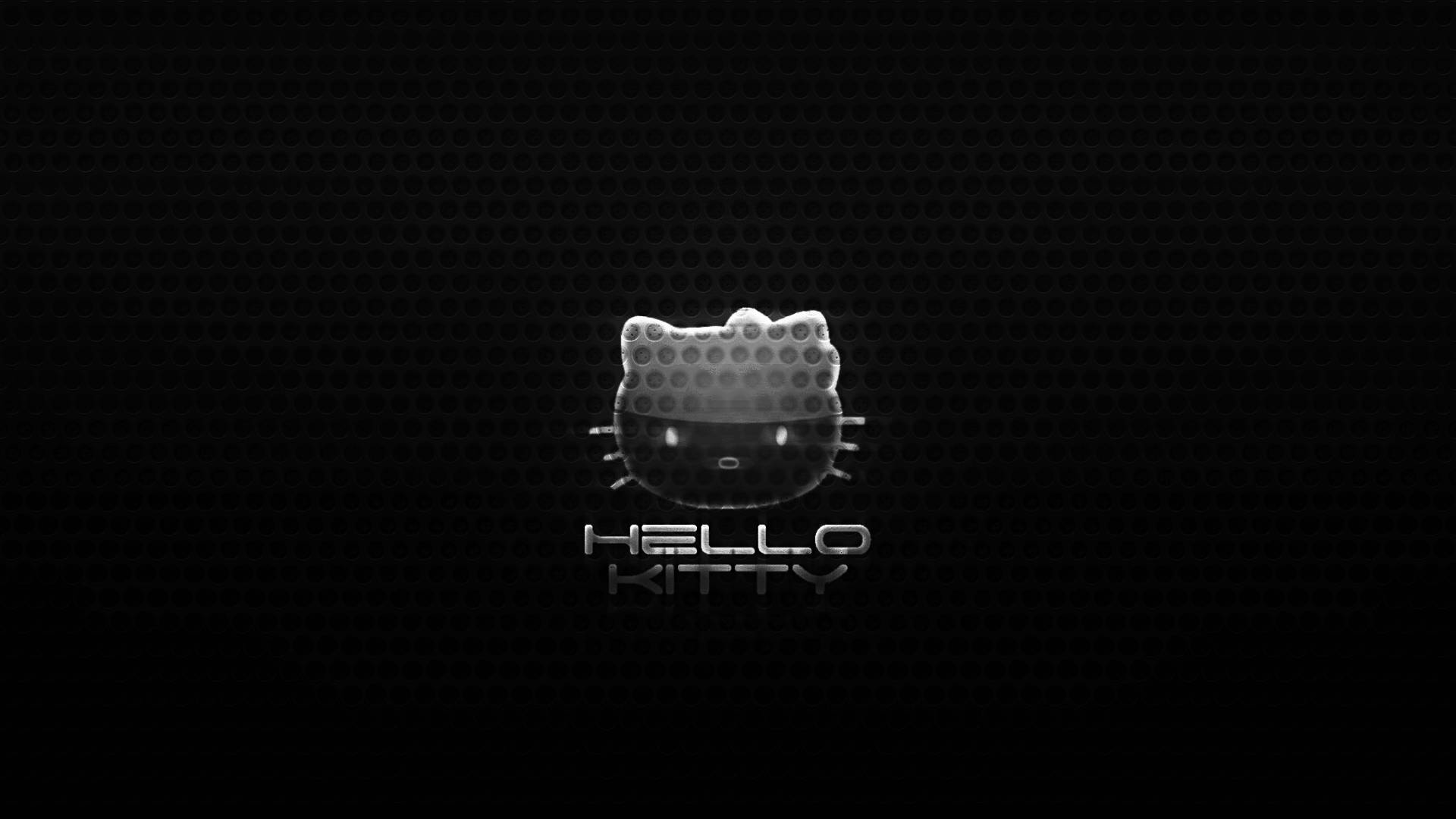 Söpö musta Hello Kitty -logo Taustakuvat