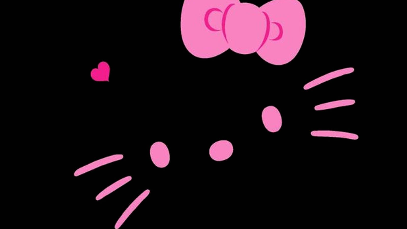 Söpö musta minimalistinen Hello Kitty Taustakuvat