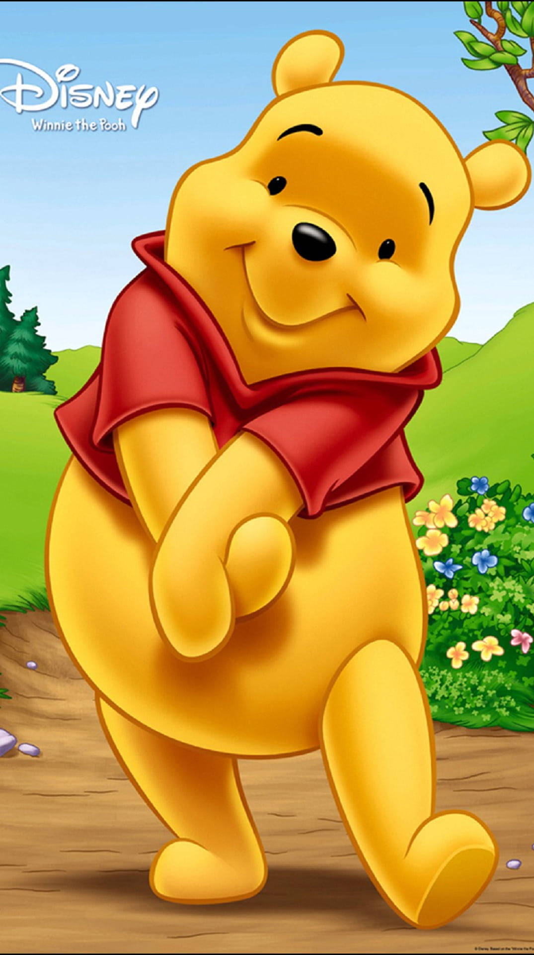 Söpö Nalle Puh iPhone Disney-logo Taustakuvat