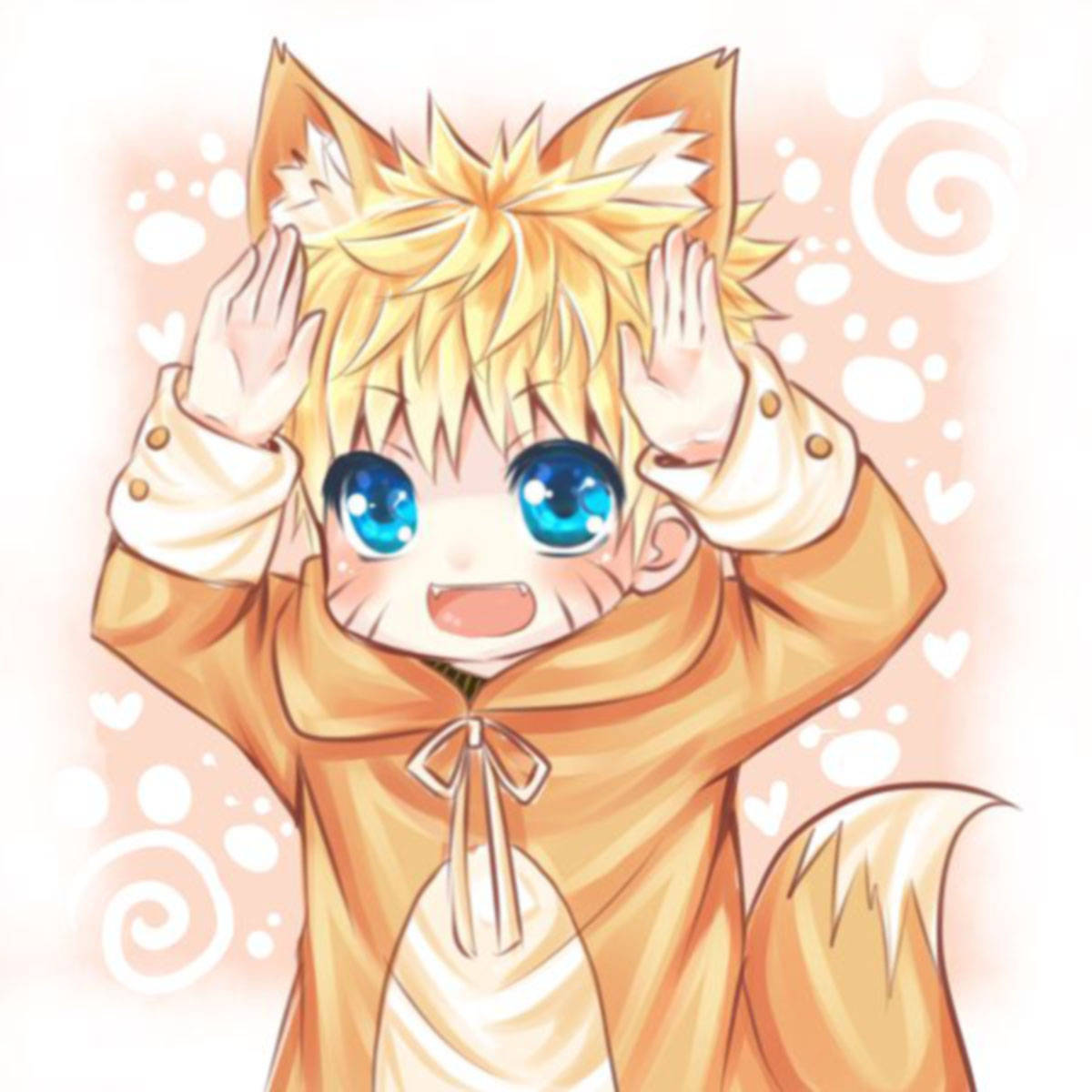 Söpö Naruto-kettu Chibi Taustakuvat