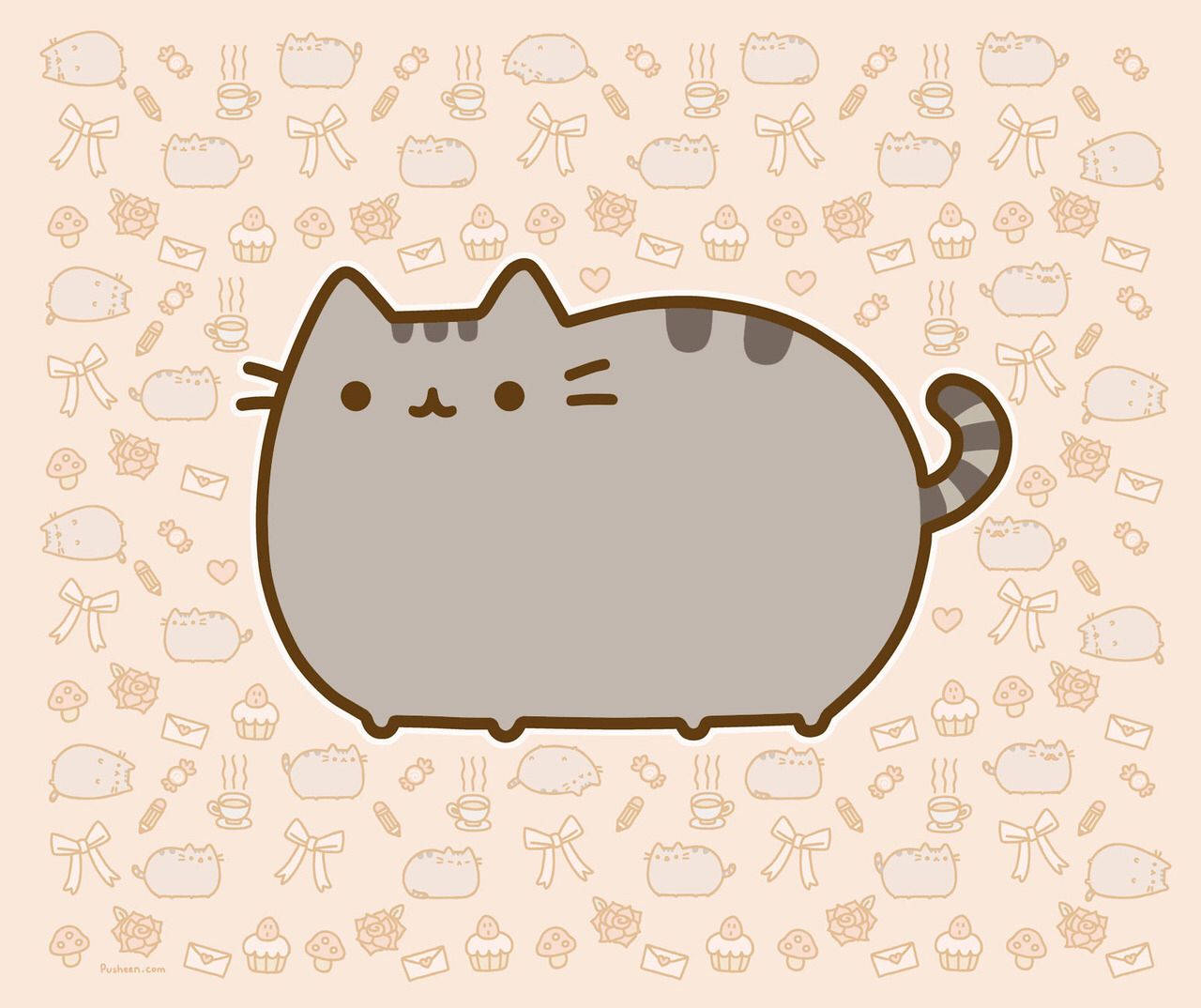 Söpö Pusheen-kissa iPadille Taustakuvat