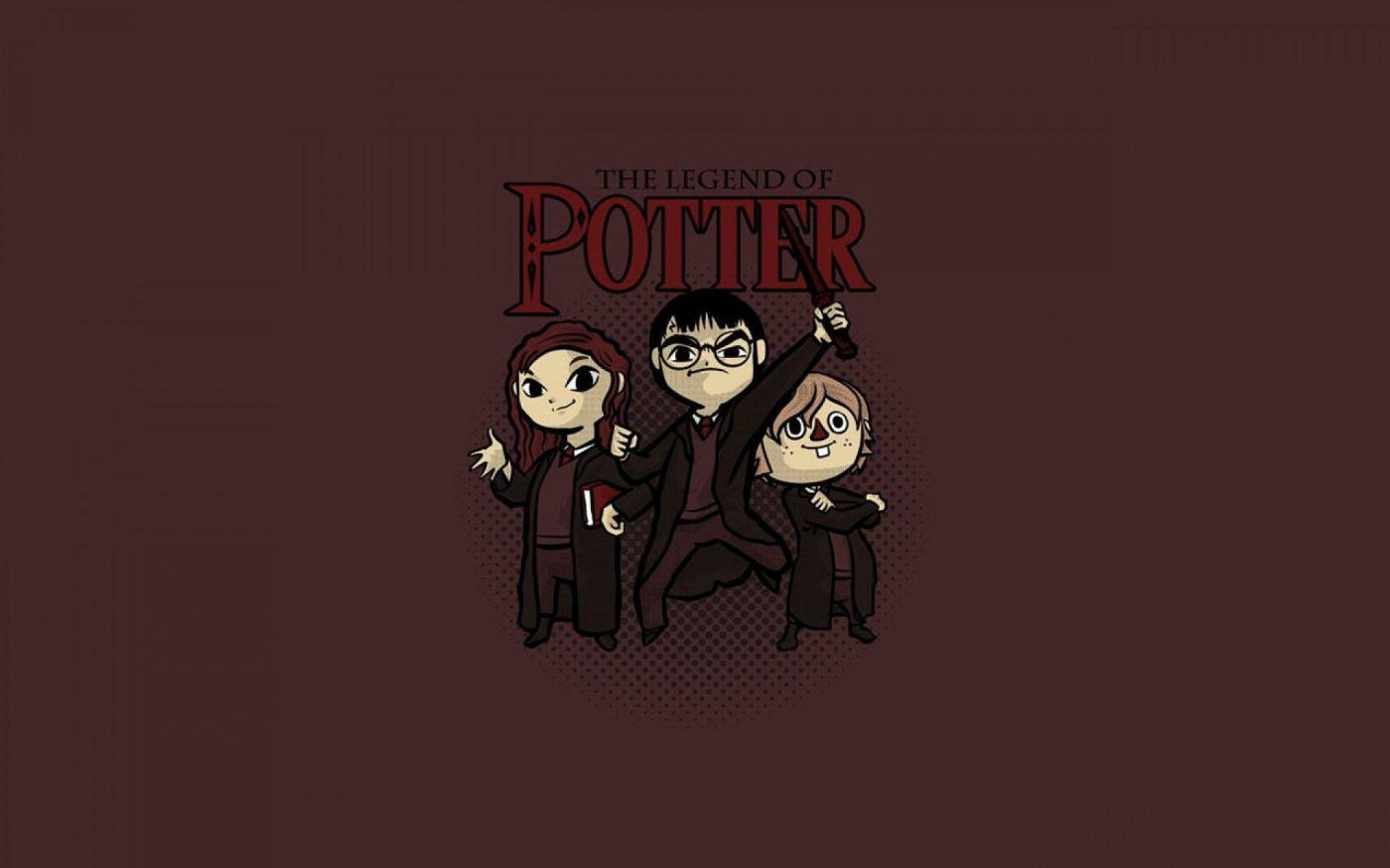 Söpö sarjakuva Harry Potter -legenda iPad Taustakuvat