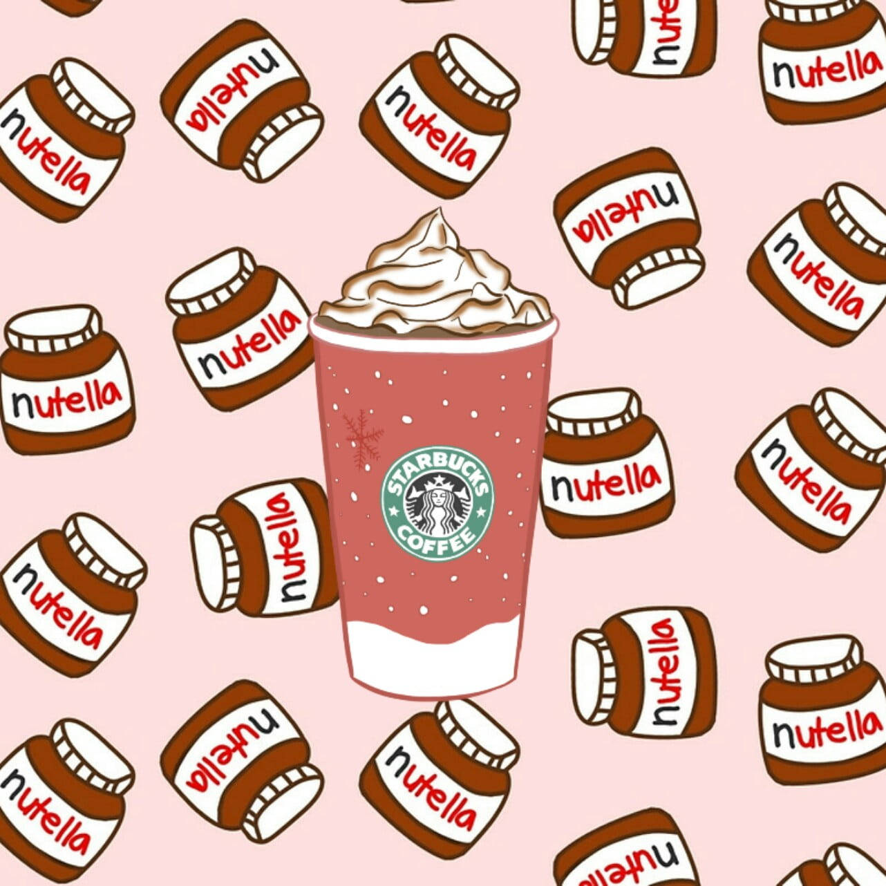 Söpö Starbucks Nutella -kuvio Taustakuvat