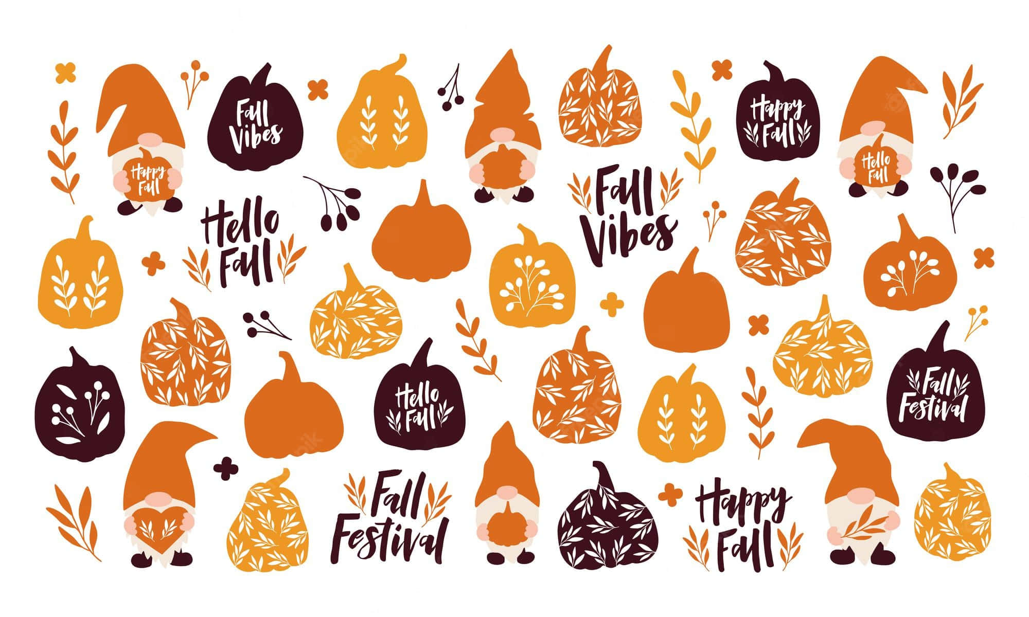 Söpö syyskuvioiden Halloween-kuvitus Taustakuvat