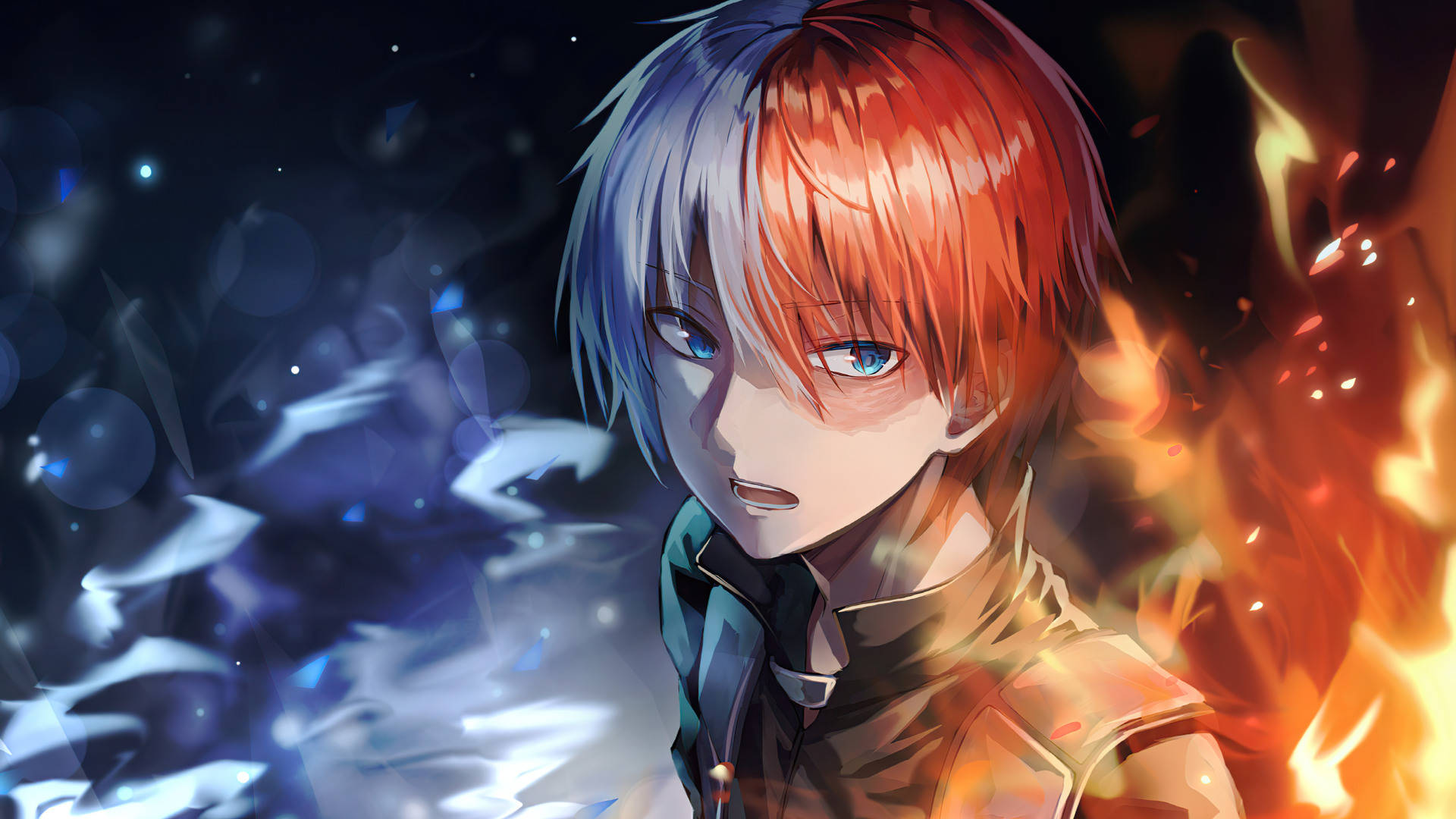 Söpö Todoroki, puolikuuma puolikylmä Taustakuvat