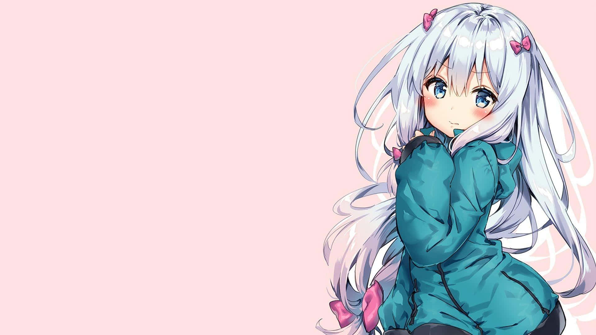 Söpö tyttömäinen anime Eromanga Sensei Taustakuvat