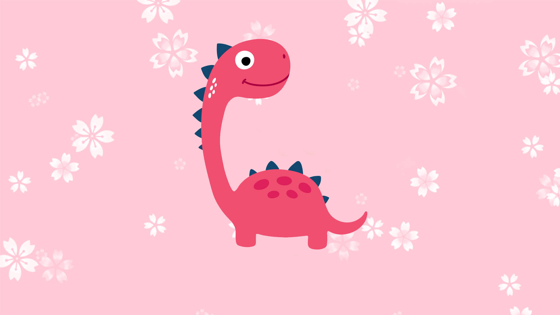 Söpö vaaleanpunainen dinosaurus kukallinen Brachiosaurus Taustakuvat