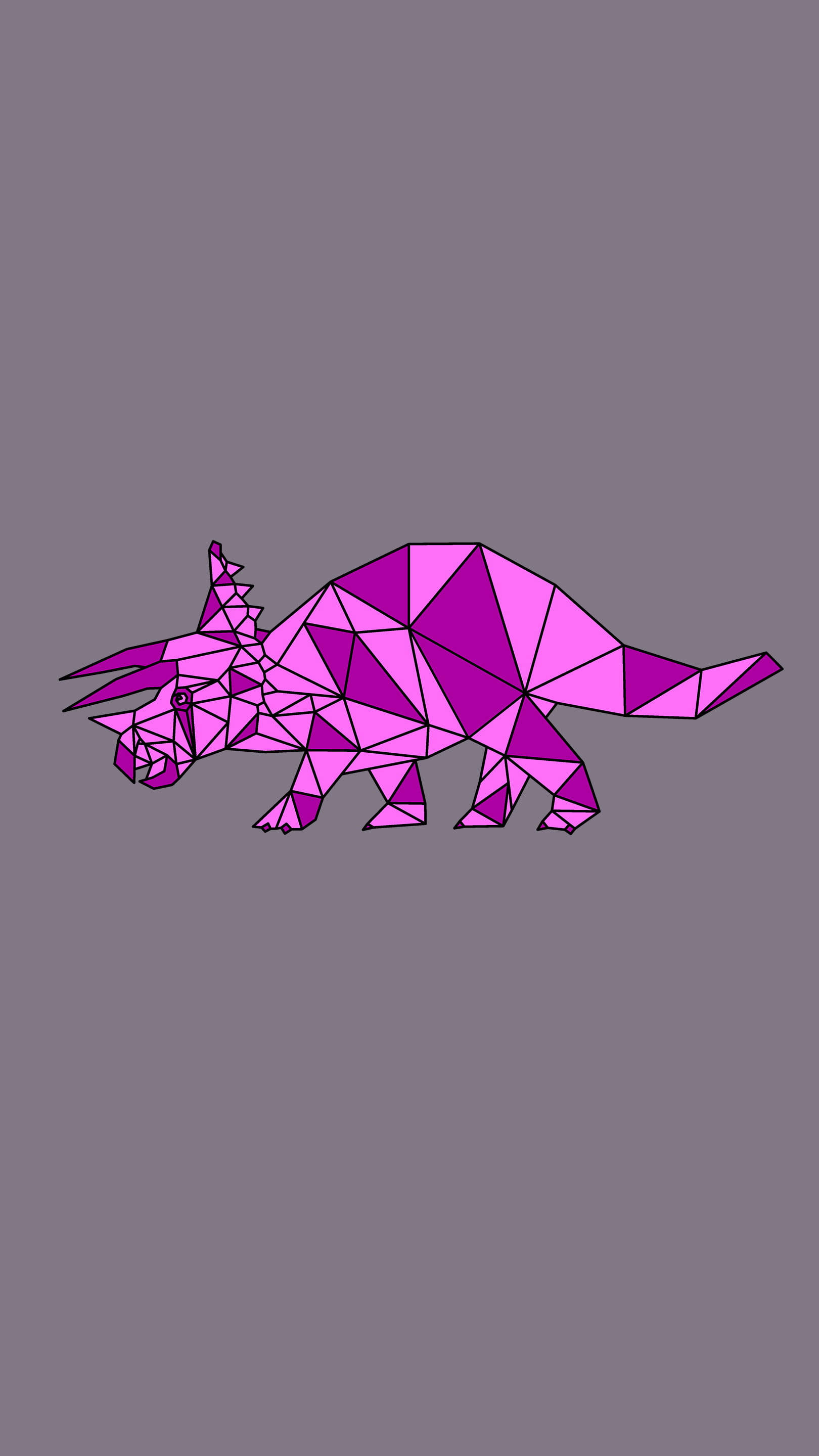 Söpö vaaleanpunainen geometrinen Styracosaurus-dinosaurus Taustakuvat