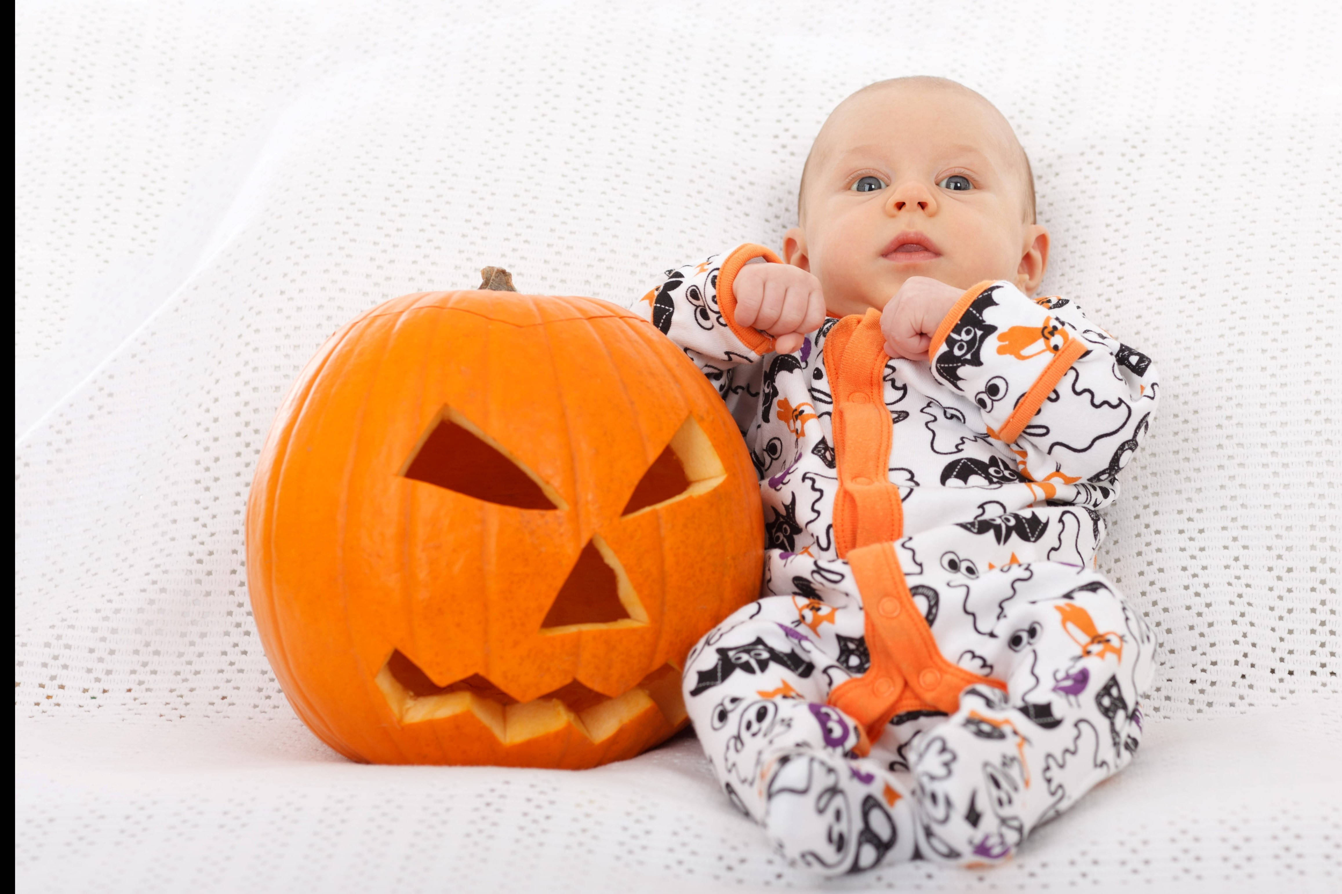 Söpö vauvan Halloween-body Taustakuvat