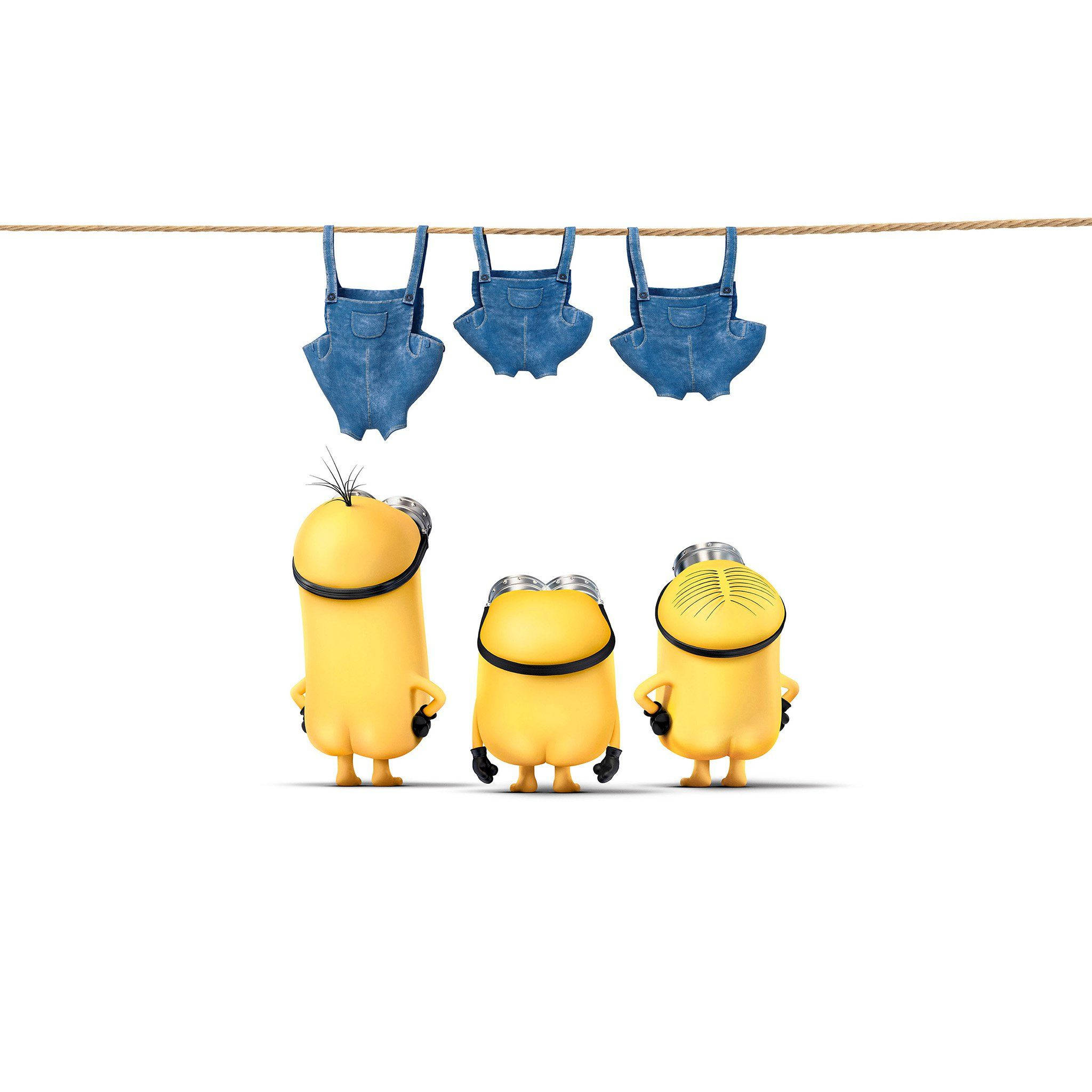 Söpöt alastomat minionit iPadille Taustakuvat
