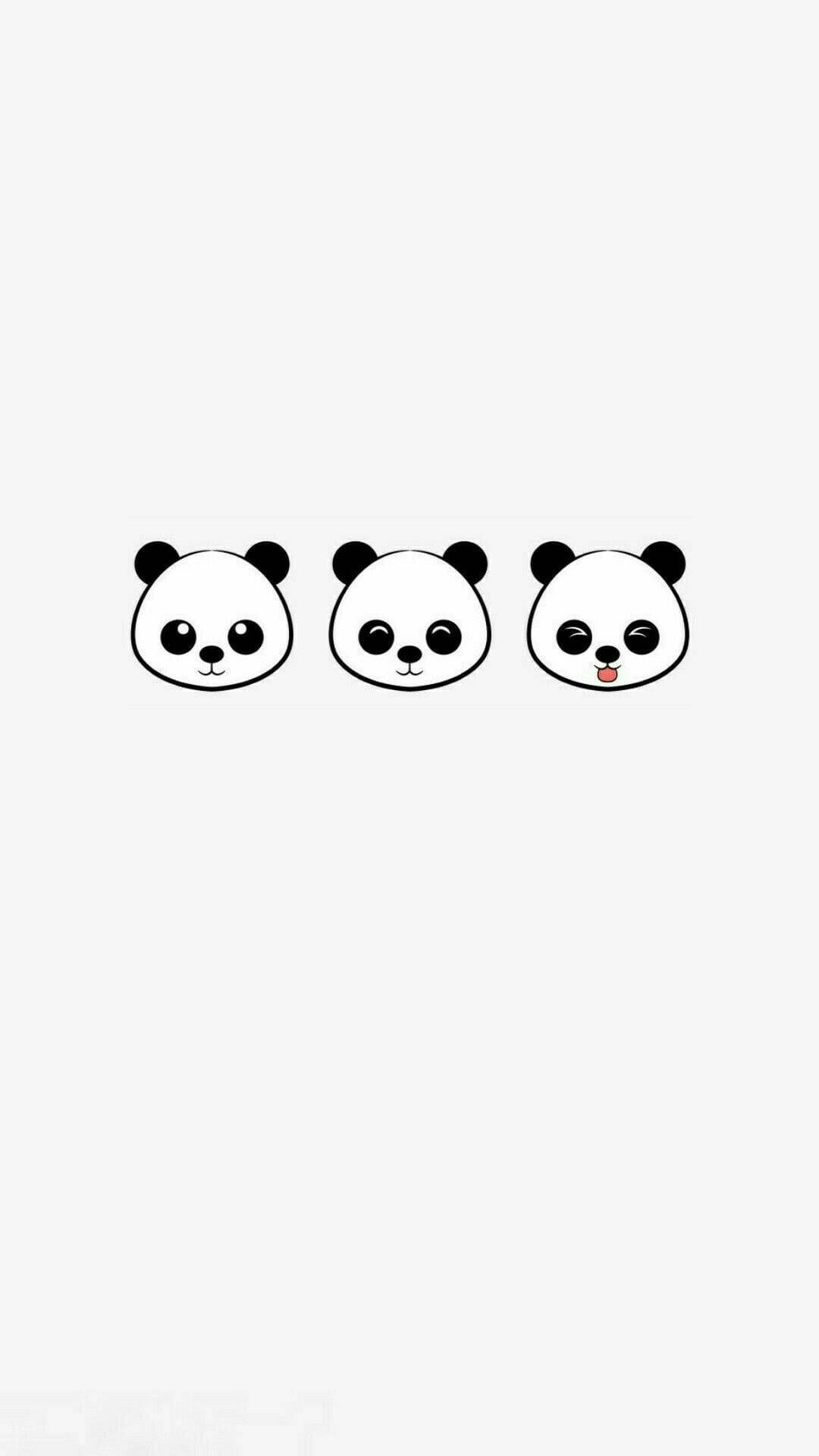Söpöt Pandan Päät iPhonelle Taustakuvat