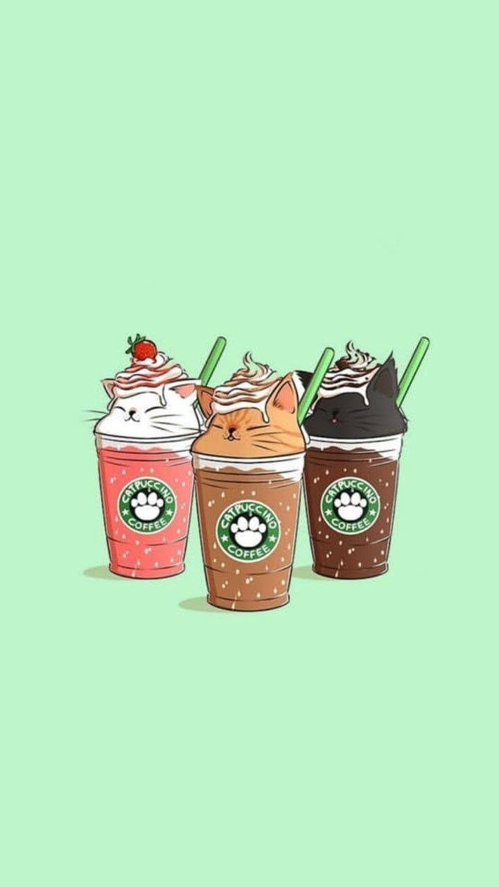 Söpöt Starbucks Neko-juomakupit Taustakuvat