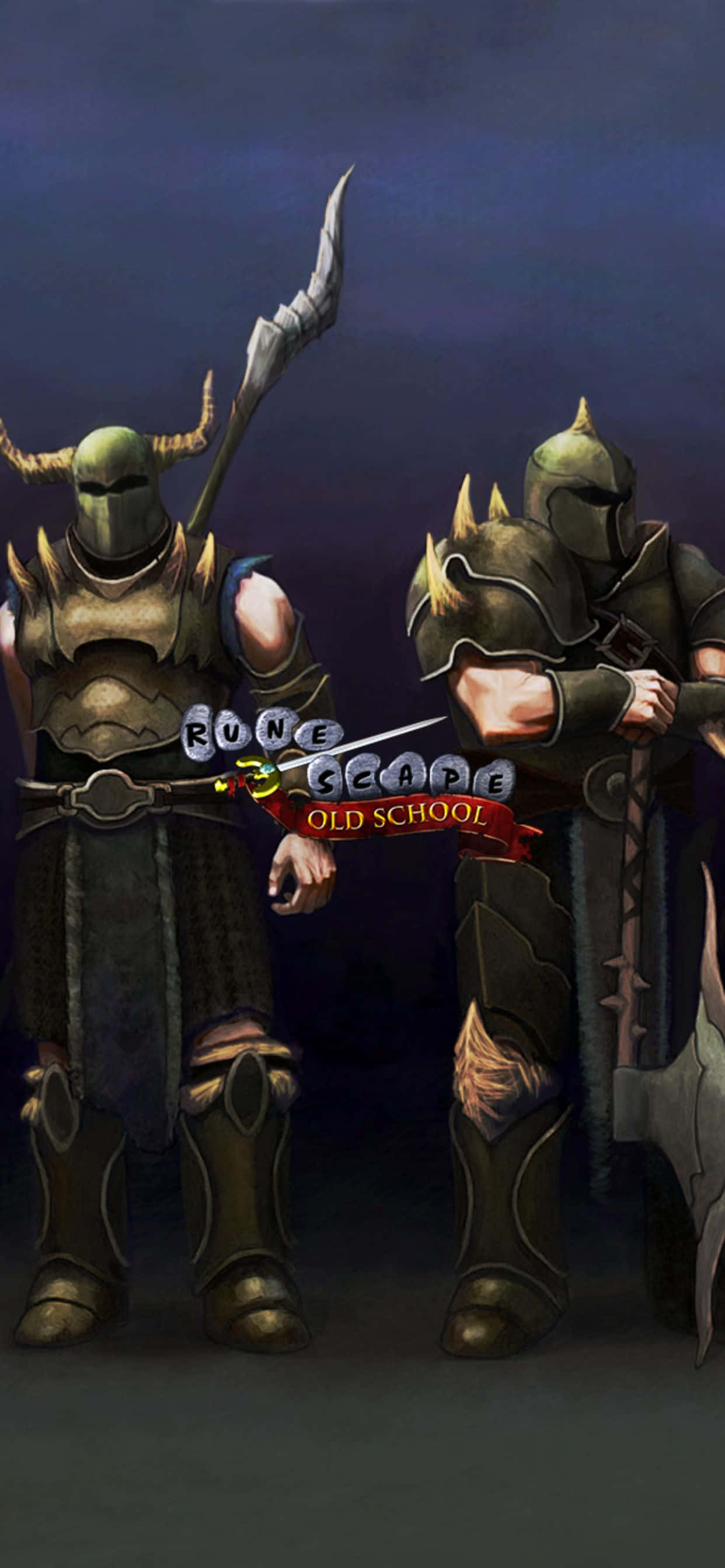 Soturi ja miekkamies iPhone Xs Max Runescape Oldschool tausta Taustakuvat