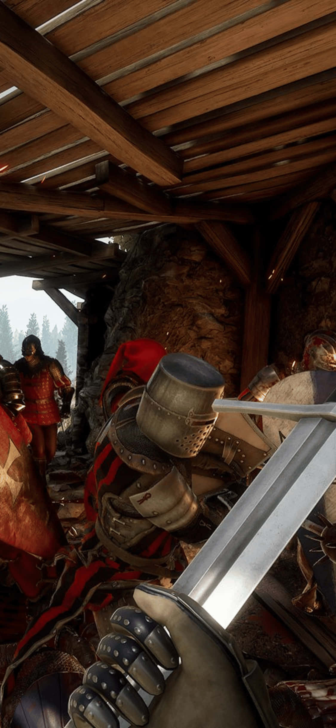 Soturit Pelissä iPhone Xs Mordhau Taustakuva Taustakuvat