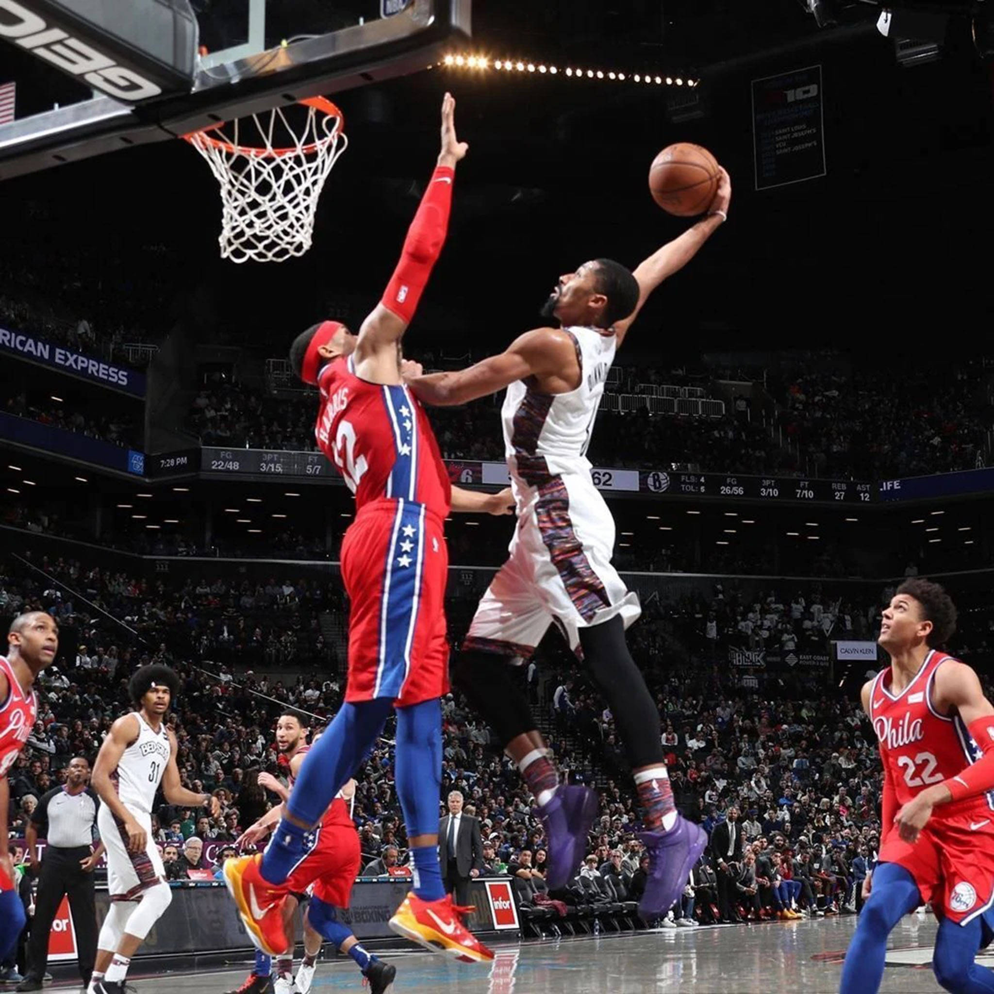 Spencer Dinwiddie donkkilaukaus Taustakuvat