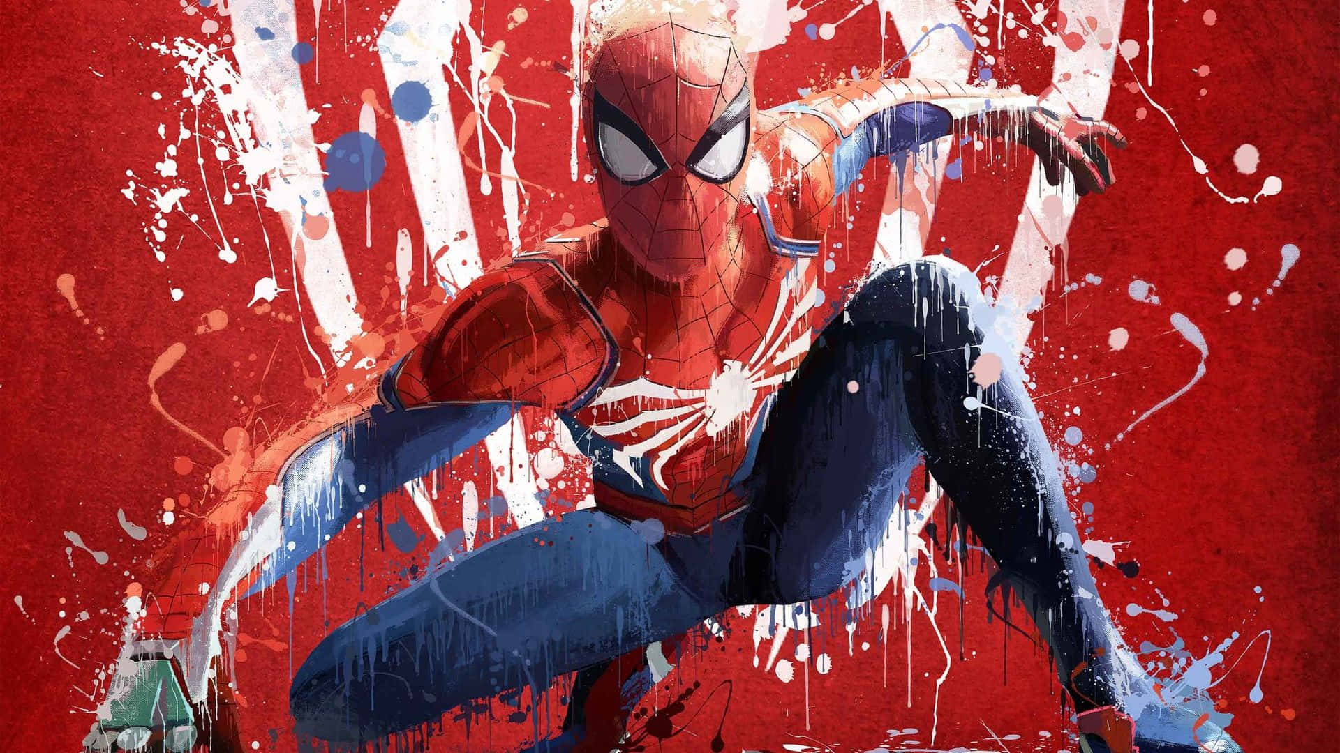 Spider Man Ps4 4K Voimakas Videopelijuliste Taustakuvat