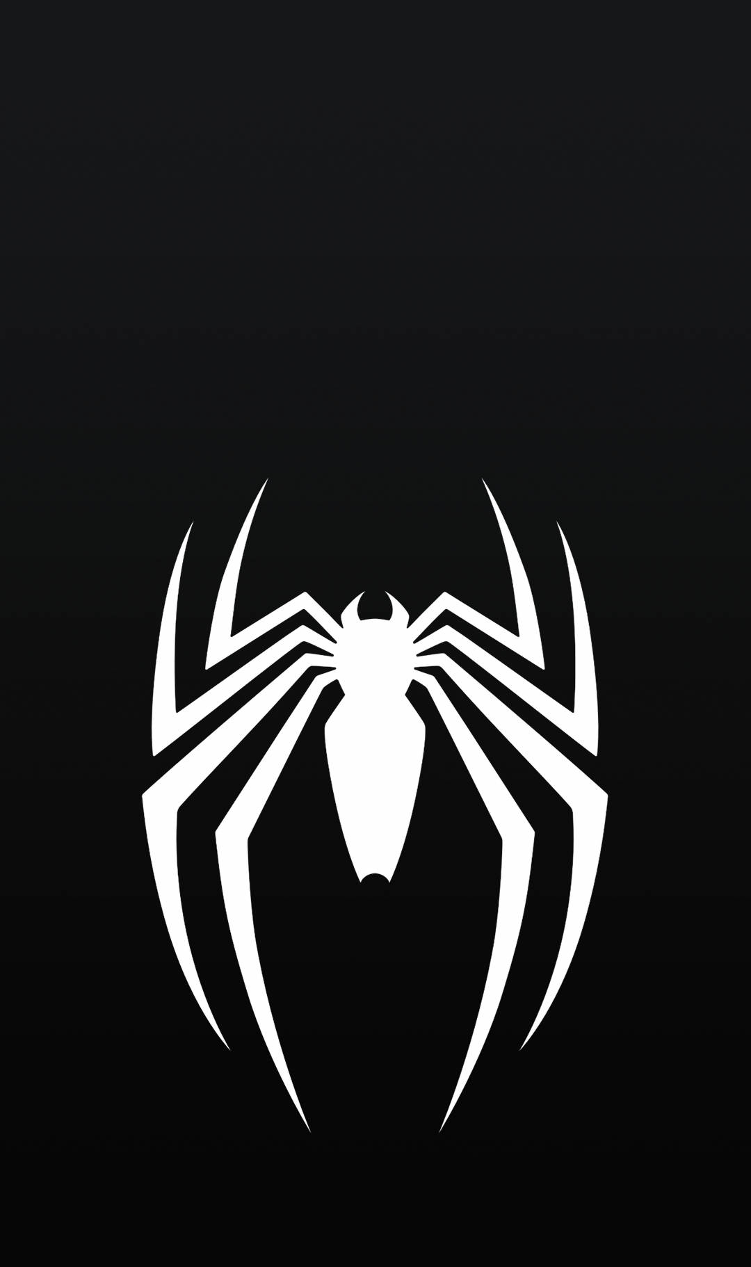 Spider Man valkoinen logo musta iPhone Taustakuvat