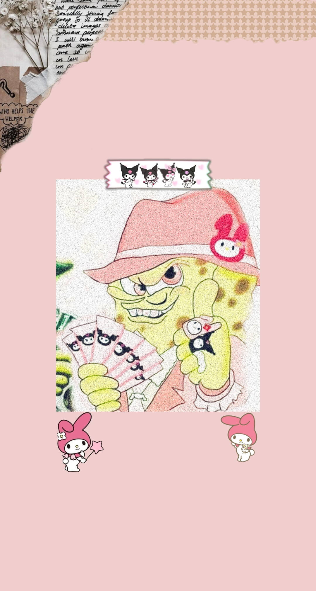 Spongebob ja My Melody Kuromi Taustakuvat