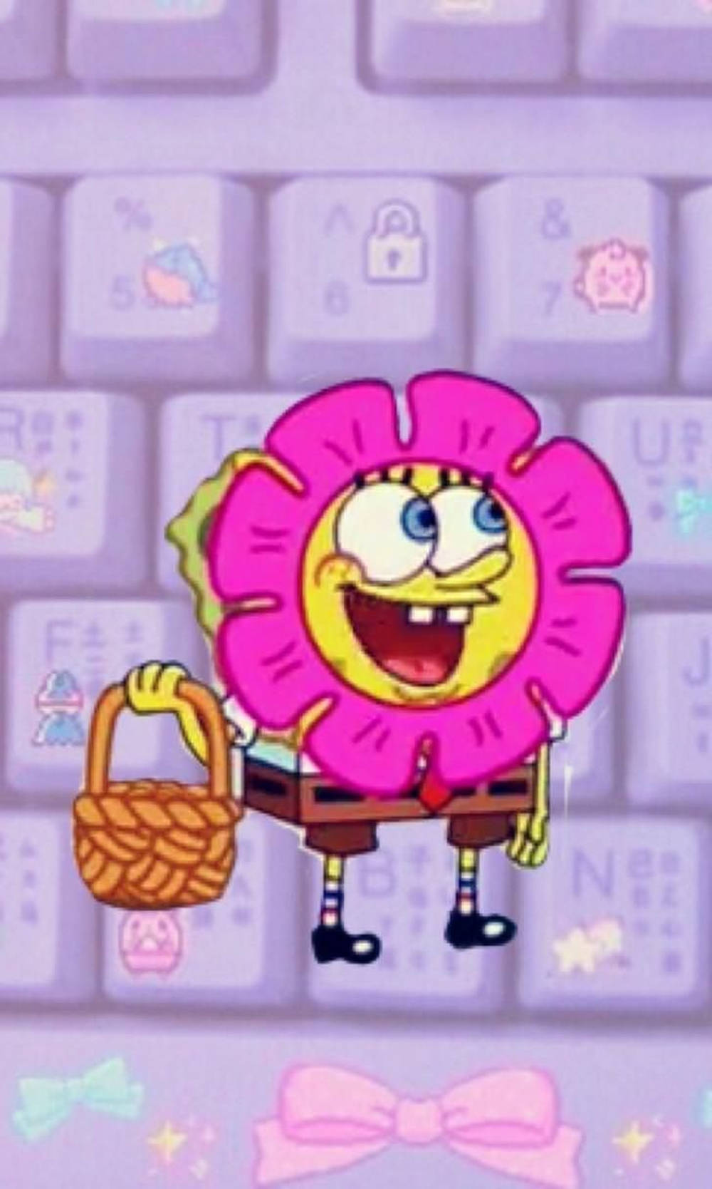 SpongeBob Pystysuuntainen Näppäimistöestetiikka Taustakuvat