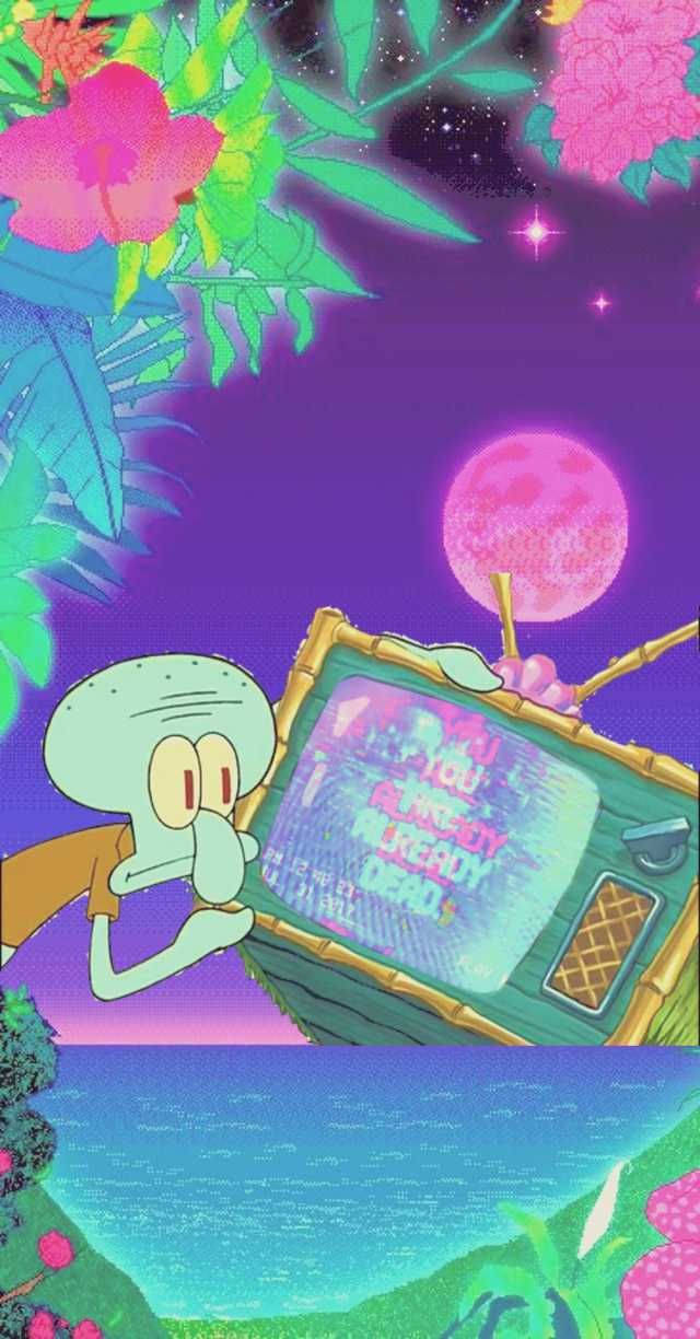 Squidward Trippinen Estetiikka Taustakuvat