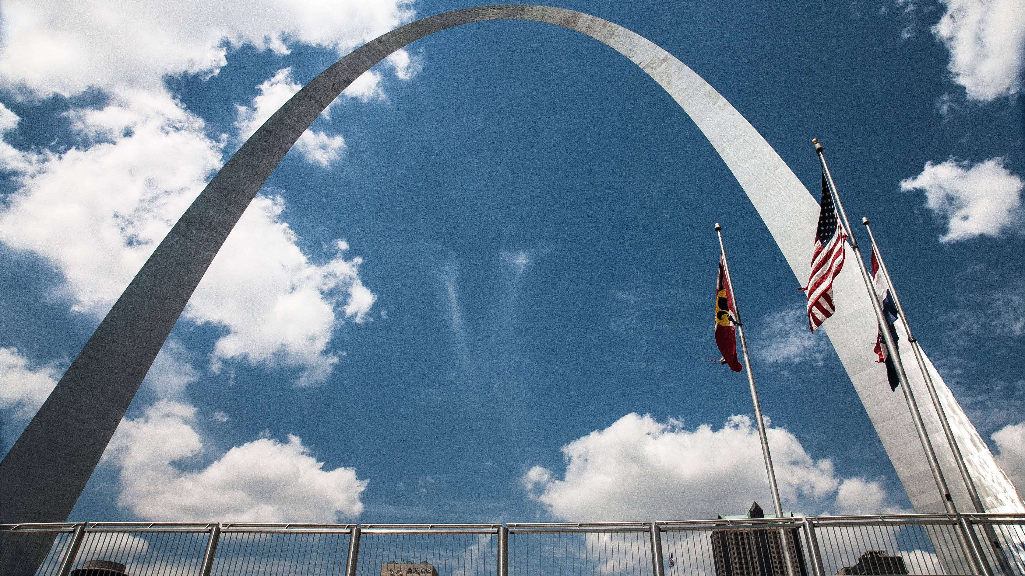 St. Louis Arch Yhdysvaltain lippu Taustakuvat
