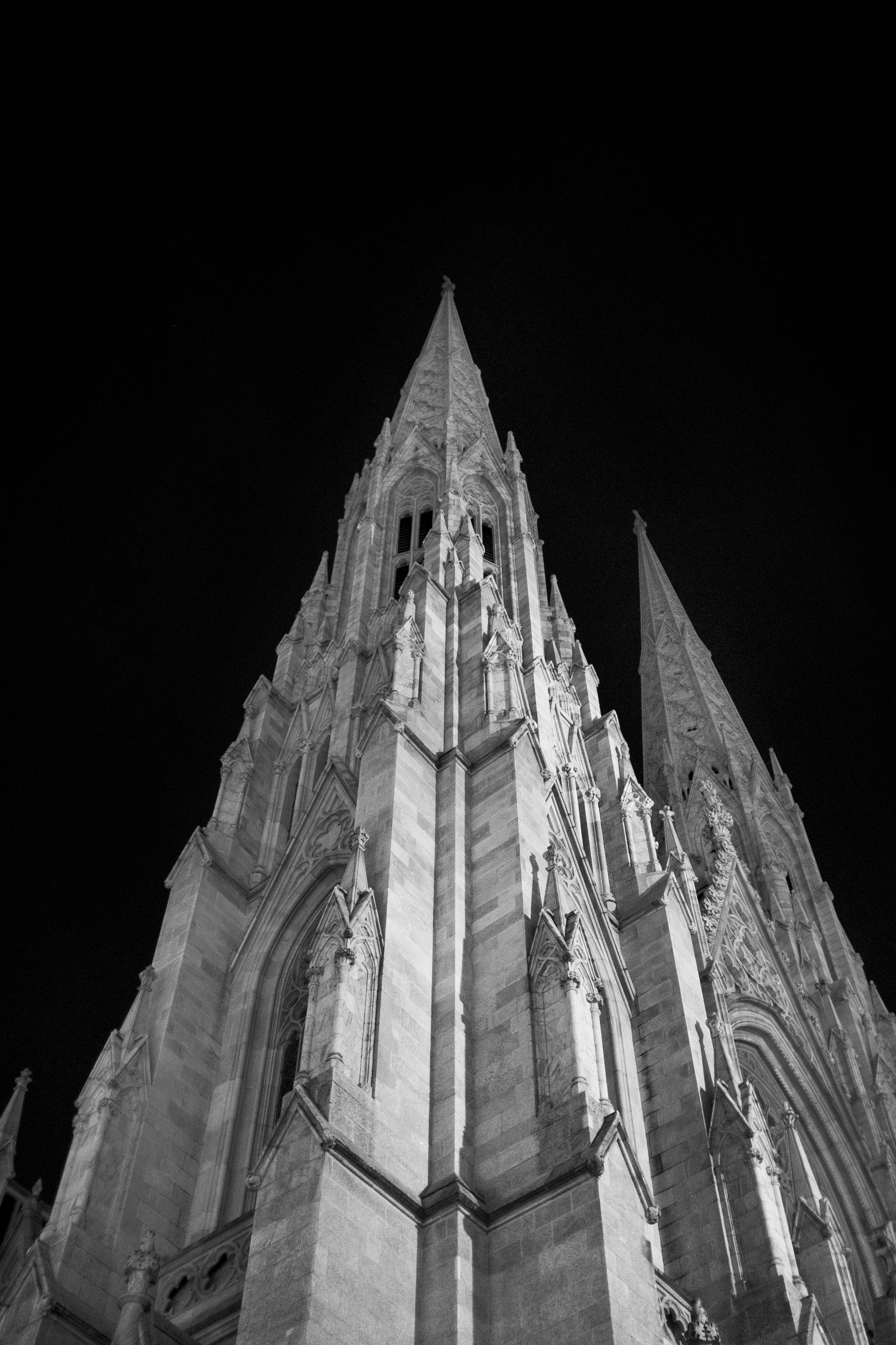 St Patrick Cathedral New York Mustavalkoinen Taustakuvat