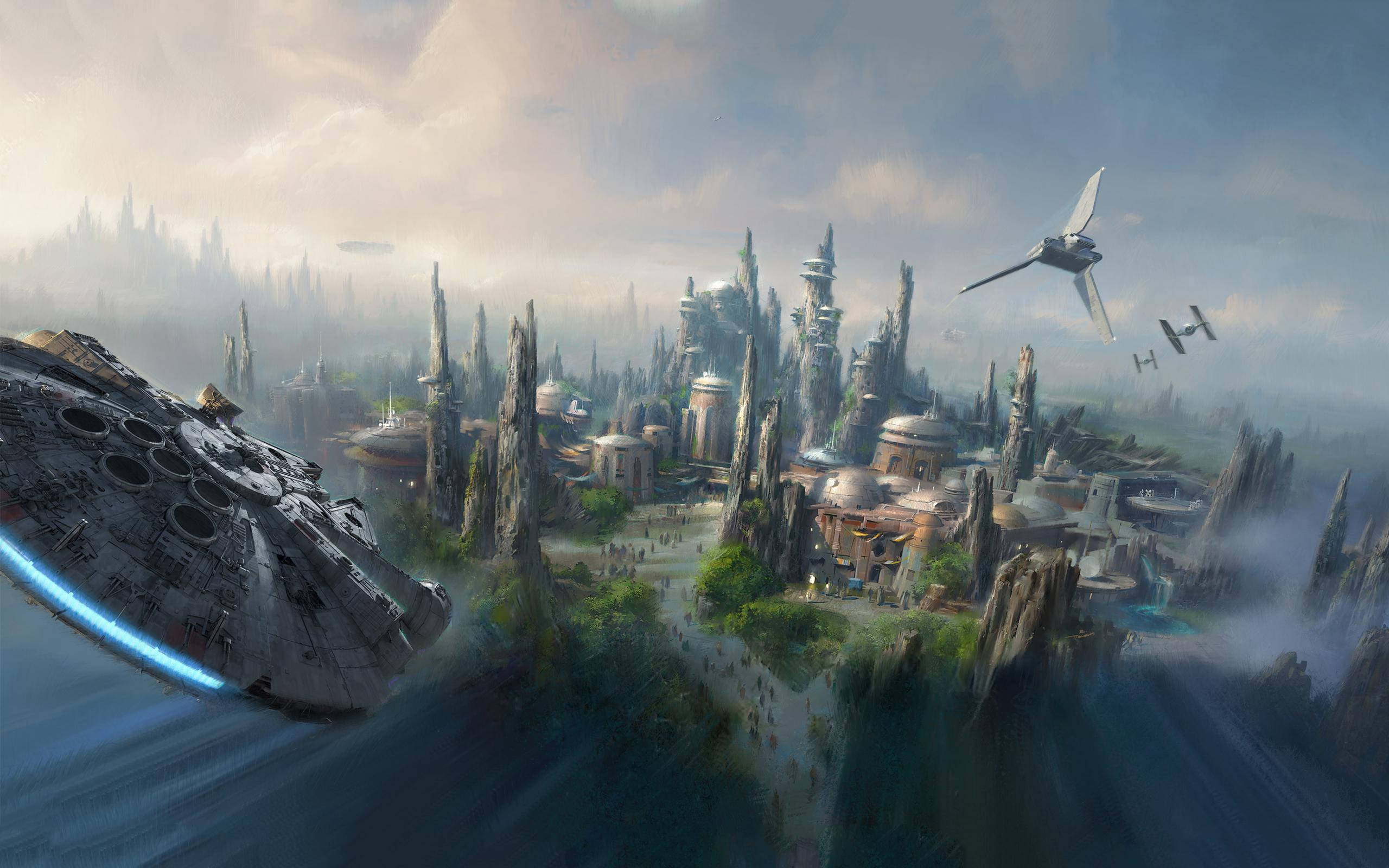 Star Wars Land Disney 4K Ultra Wide -taideteos Taustakuvat