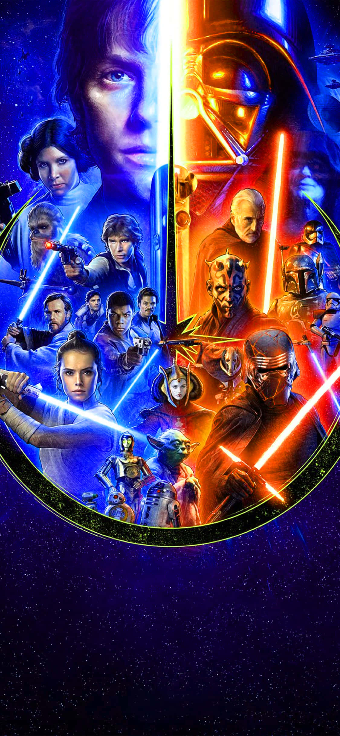 Star Warsin valon ja pimeyden voimien tausta Taustakuvat