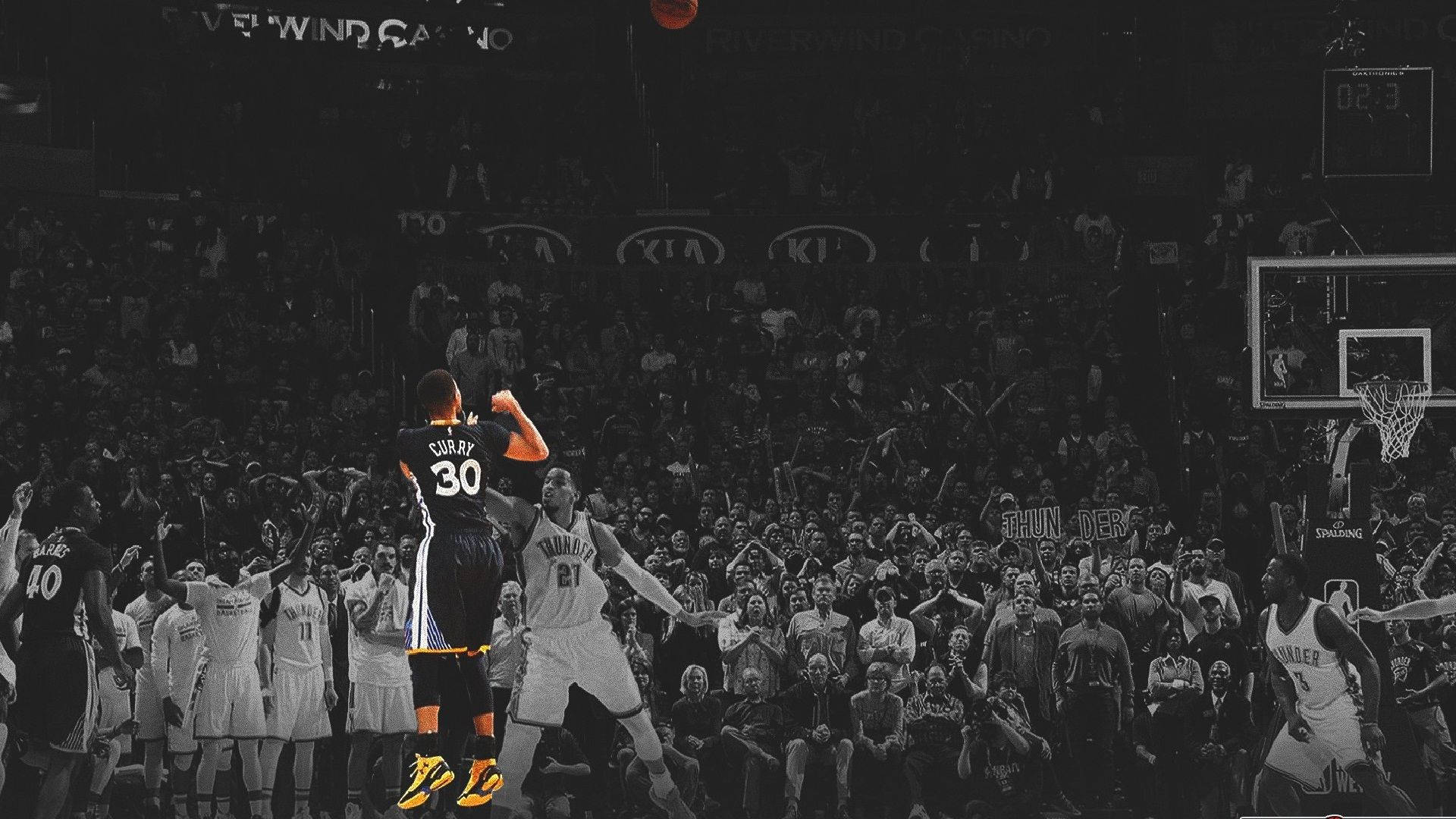 Stephen Curry NBA Työpöytä Vaimennettu Taustakuvat