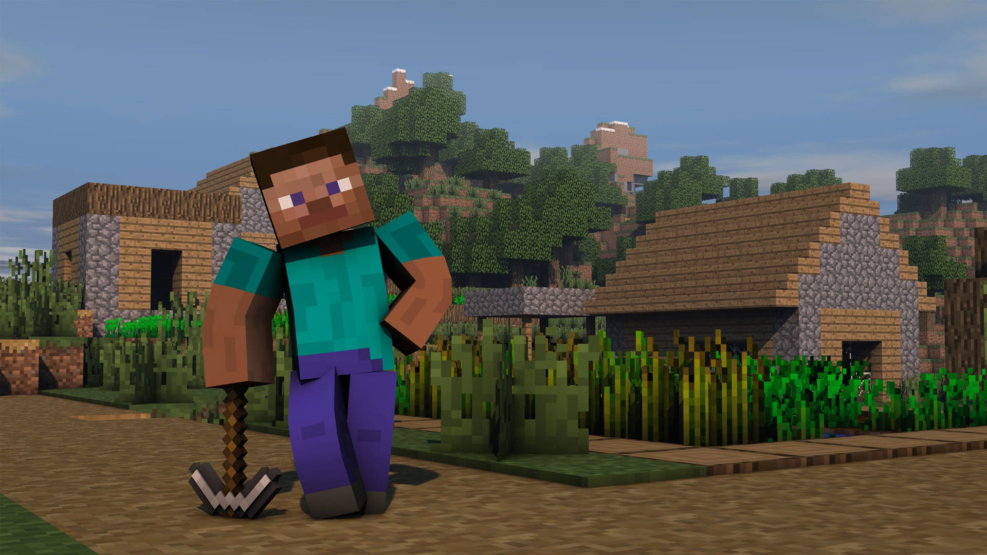Steve rautahakulla Minecraft HD Taustakuvat