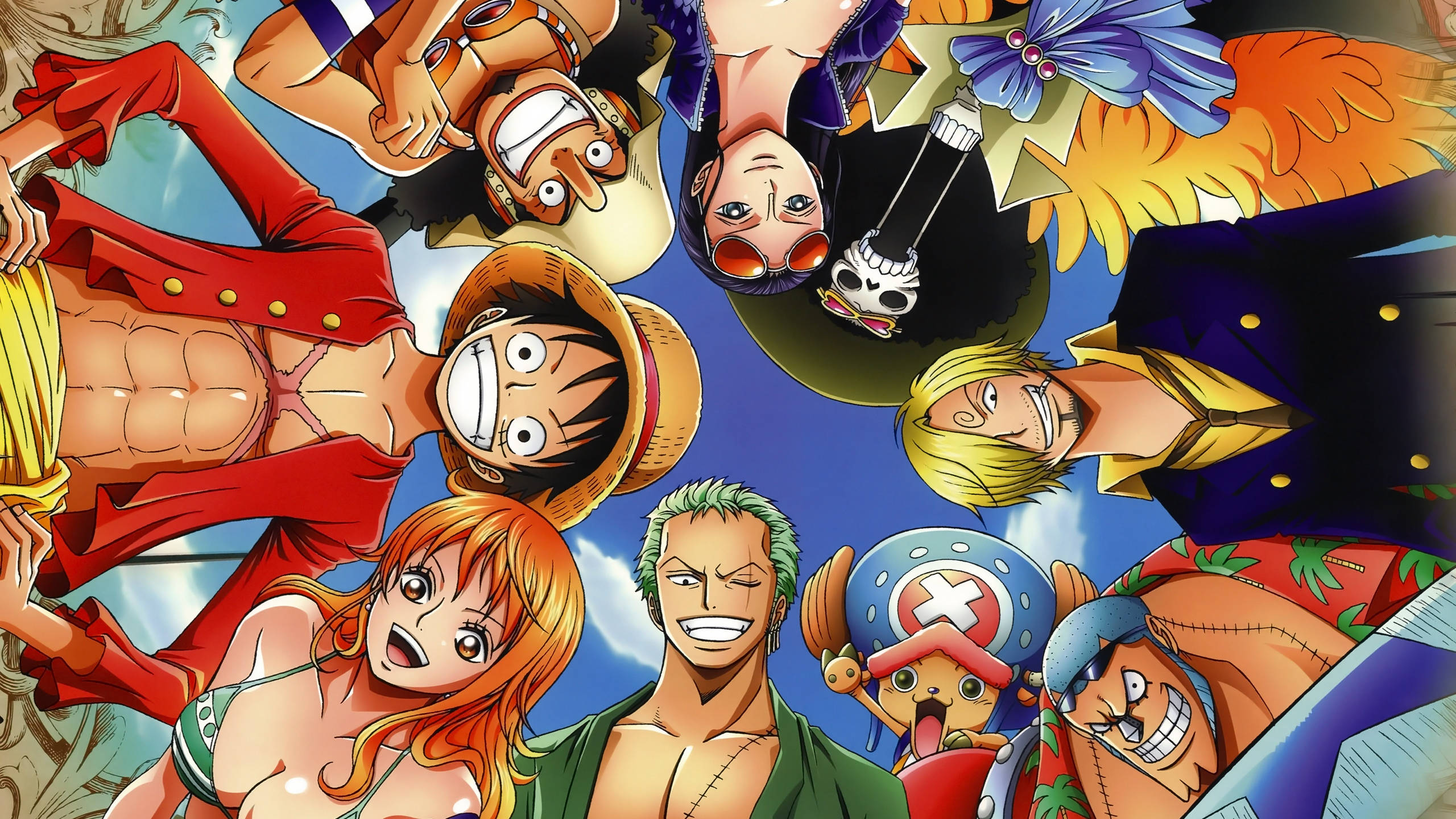 Straw Hats -ryhmä One Piece -työpöytä Taustakuvat